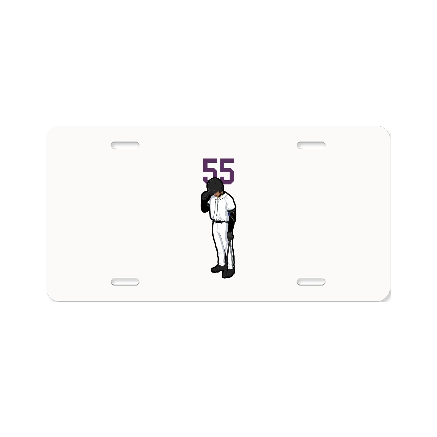 License Plate — Number Top in Classic