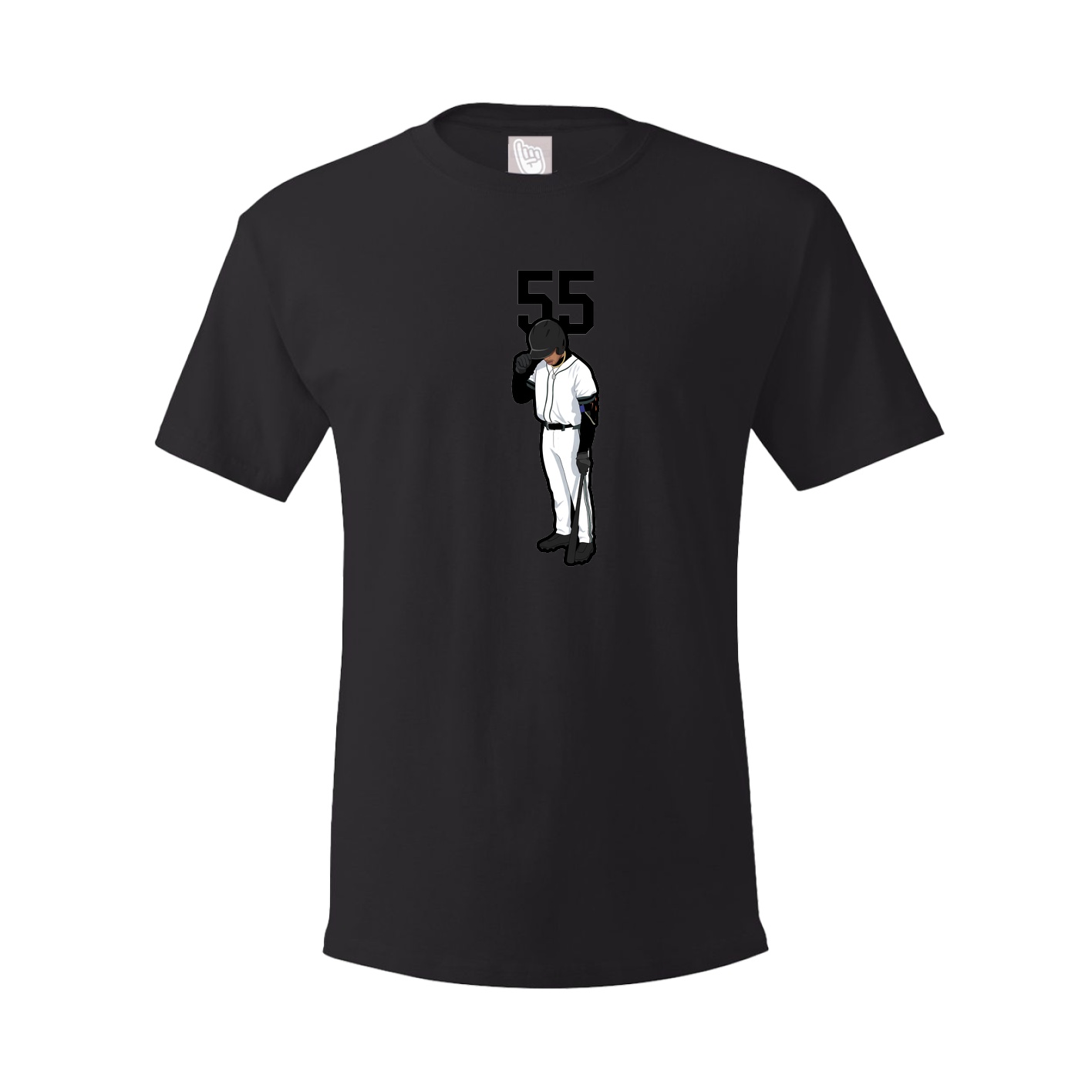 Youth Tee — Number Top in Black