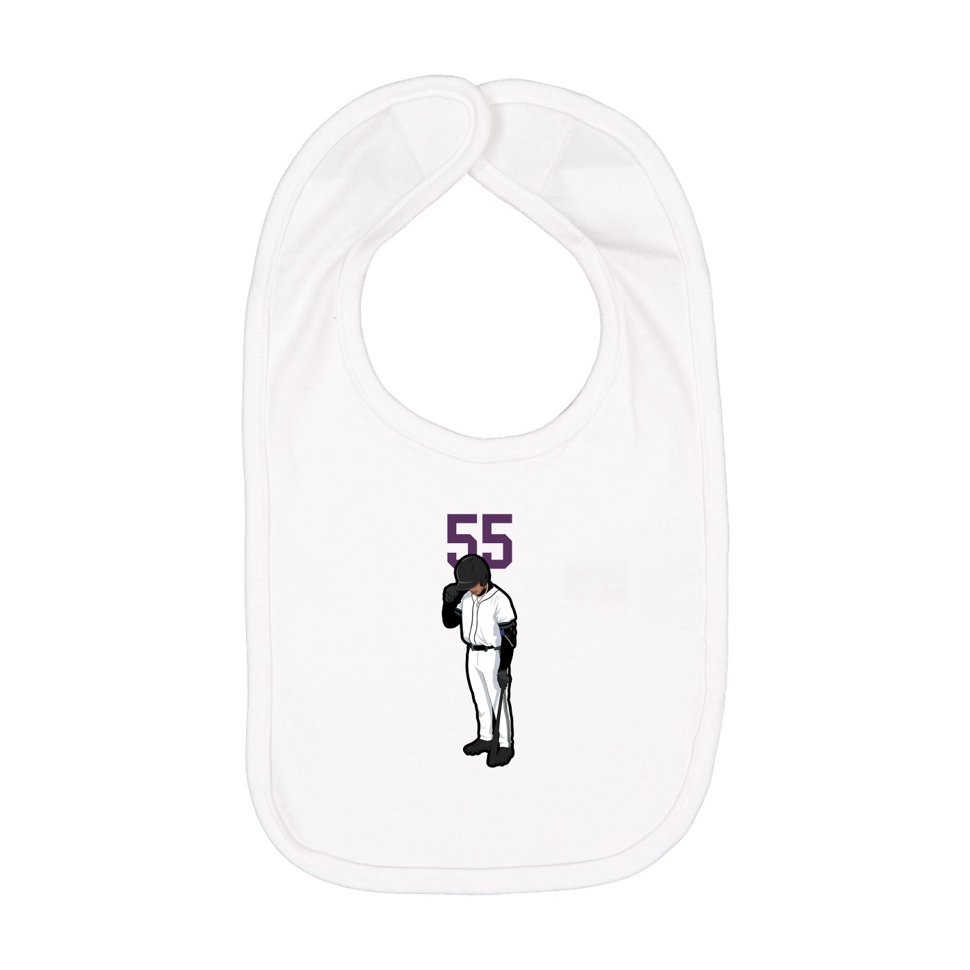 Infant Bib — Number Top in White