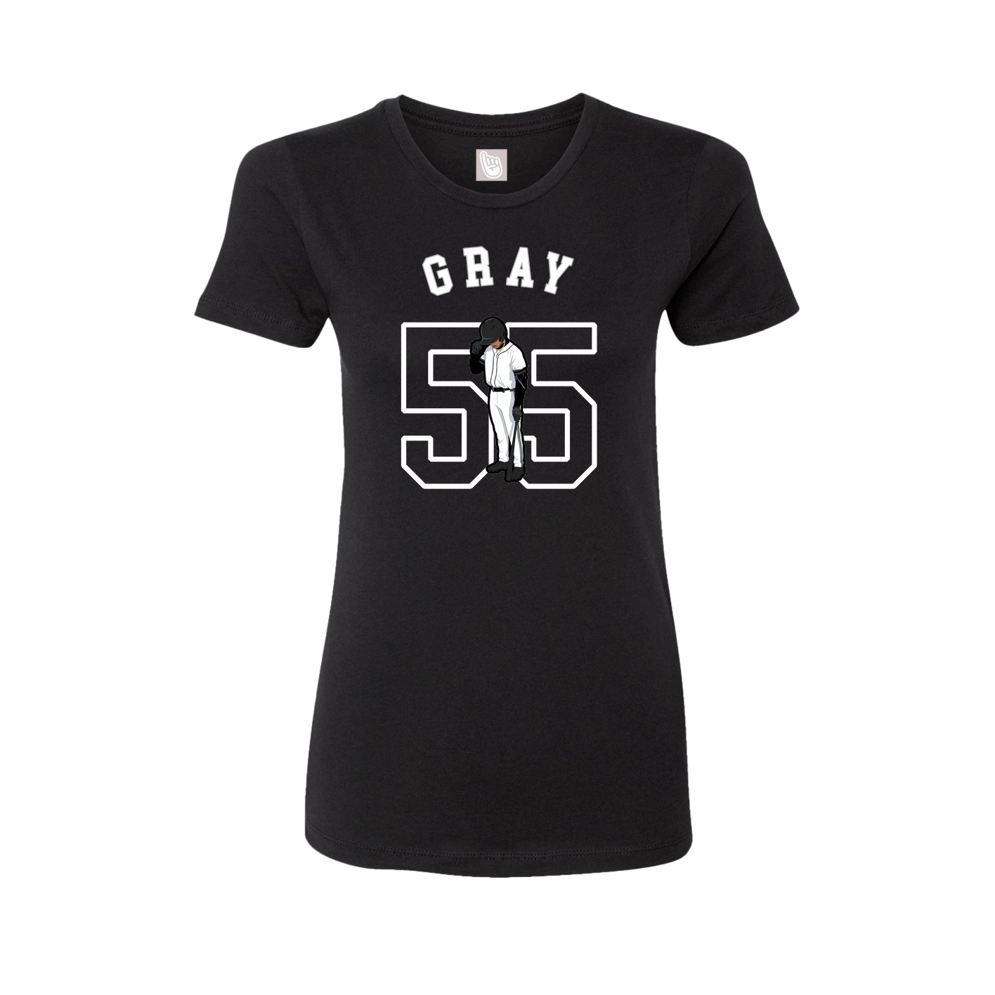 Fitted Women's Tee — Shirsey Arch in Black
