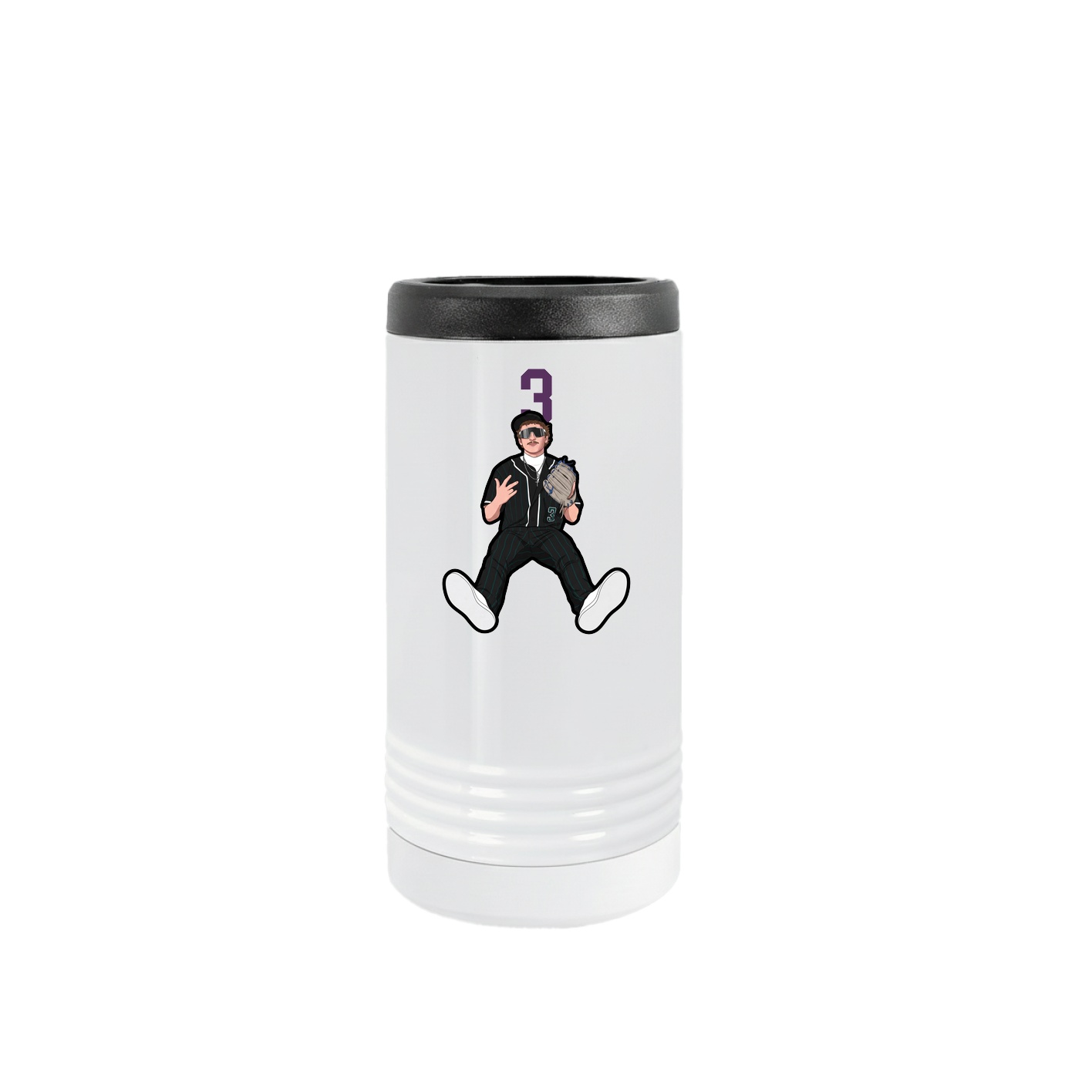 Slim Beverage Holder — Number Top in White