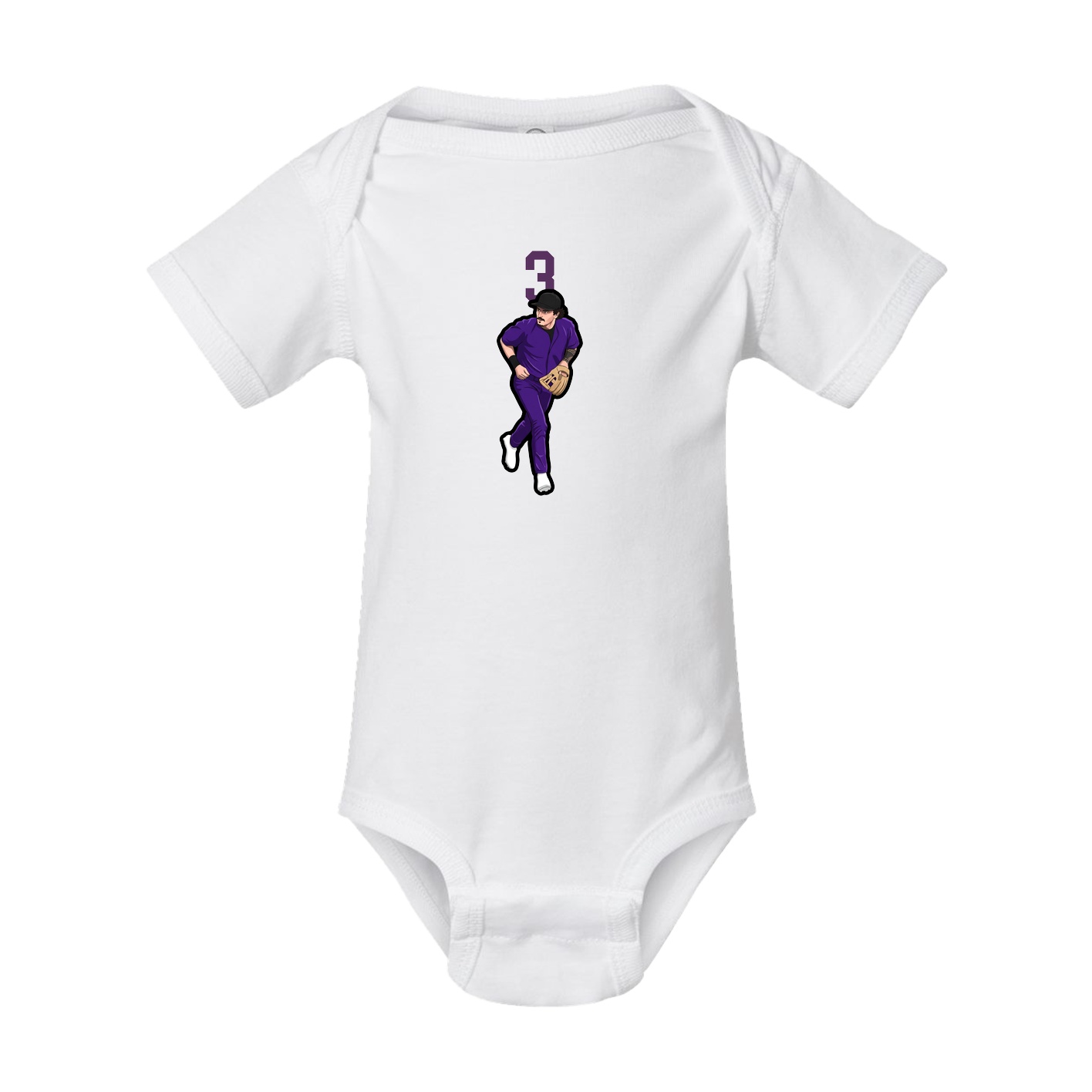 Baby Onesie — Number Top in White