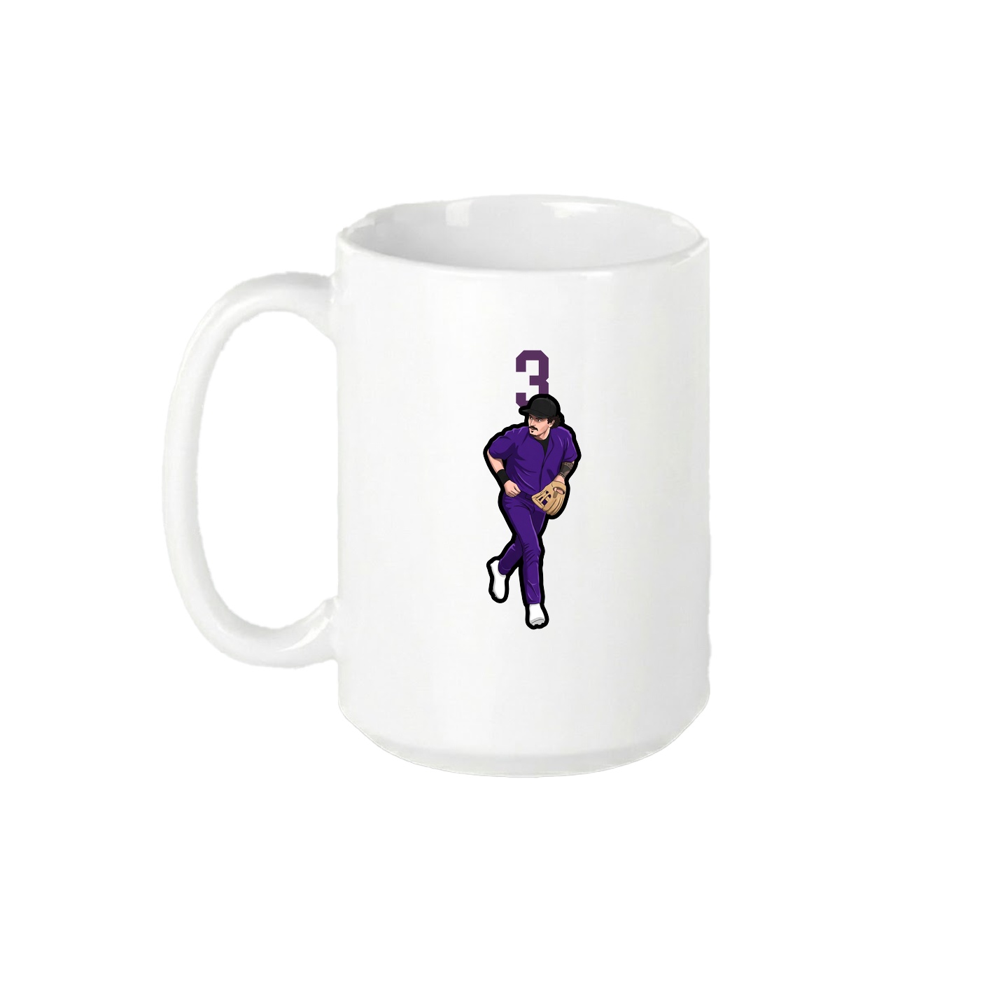 15oz Coffee Mug — Number Top in White