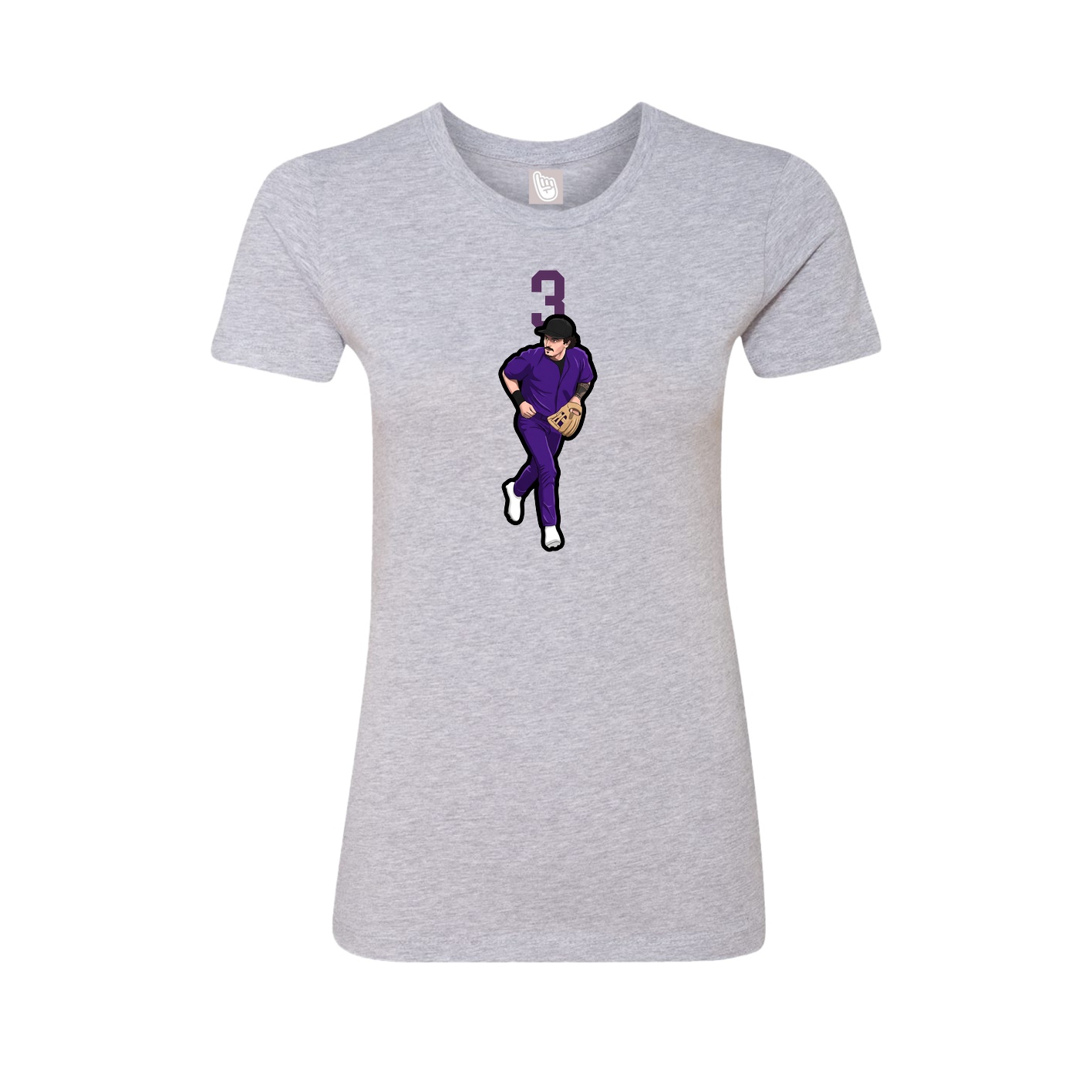 Womens Tee — Number Top in Grey