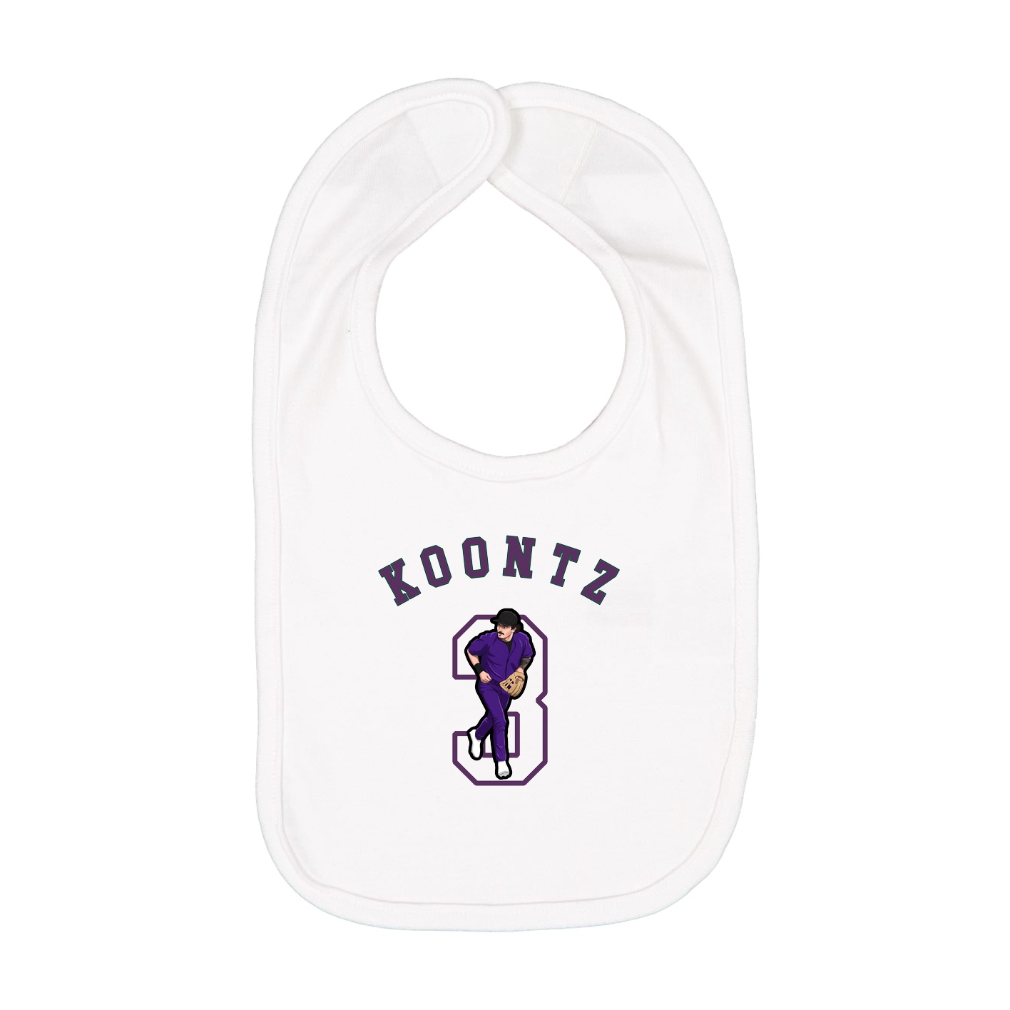 Infant Bib — Shirsey Arch in White