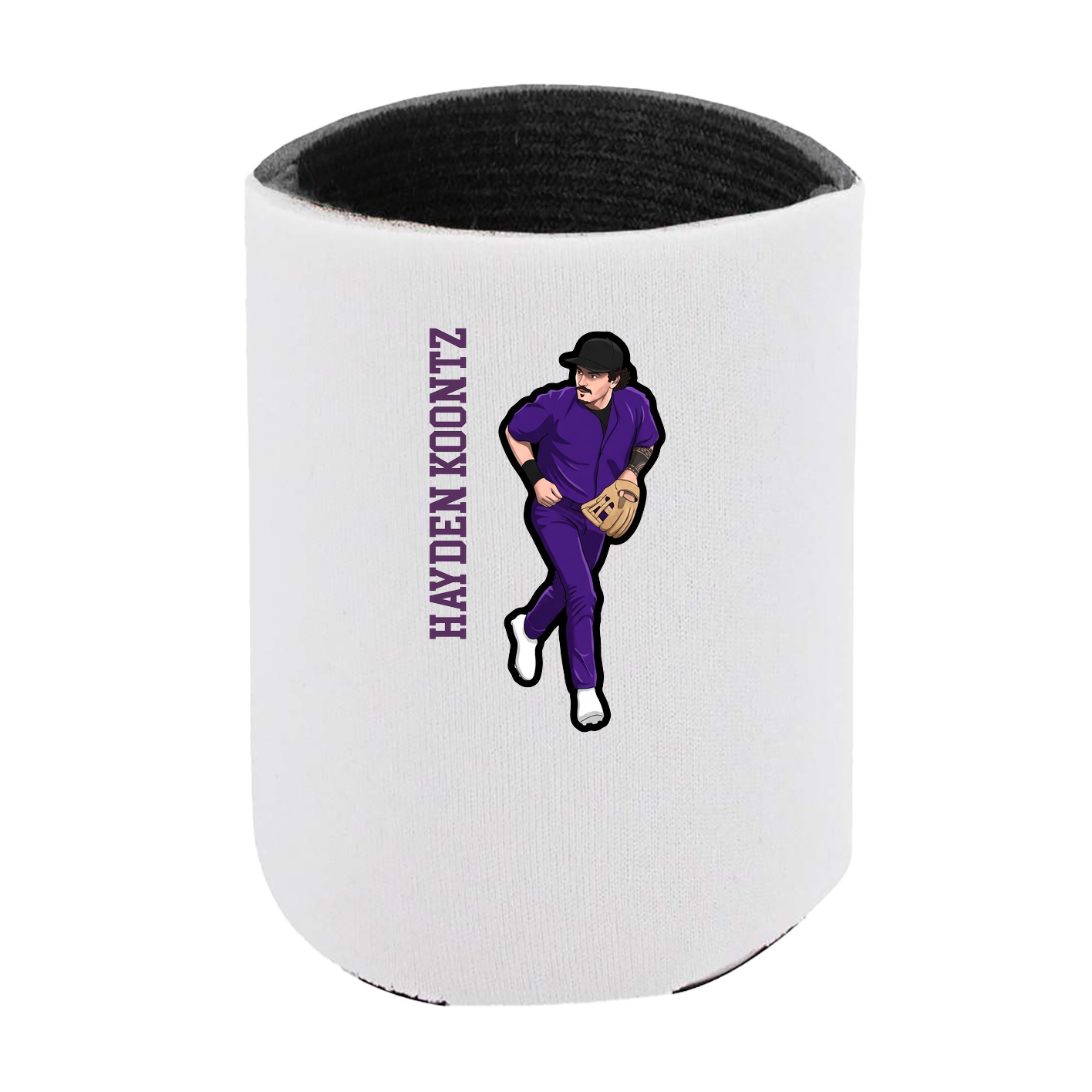 Can Holder — Name Vertical in White