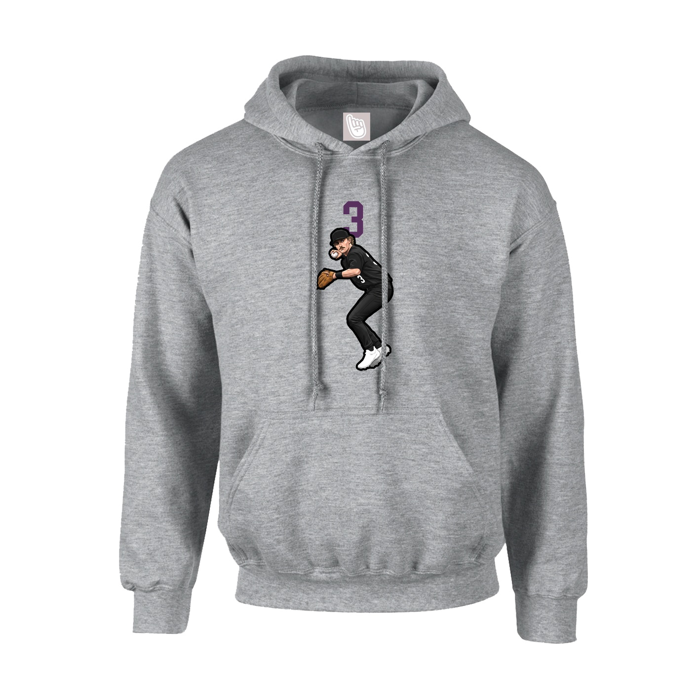 Hoodie — Number Top in Grey