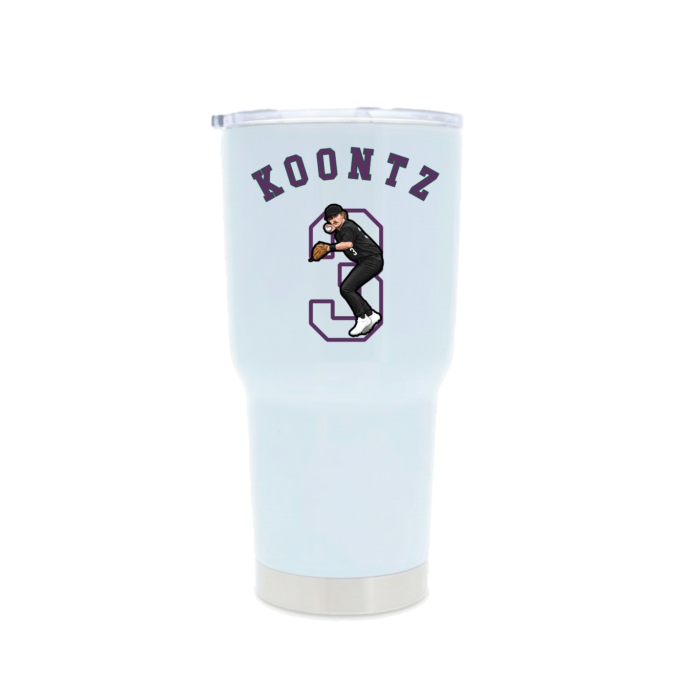 30oz Stainless Steel Tumbler — Shirsey Arch in White