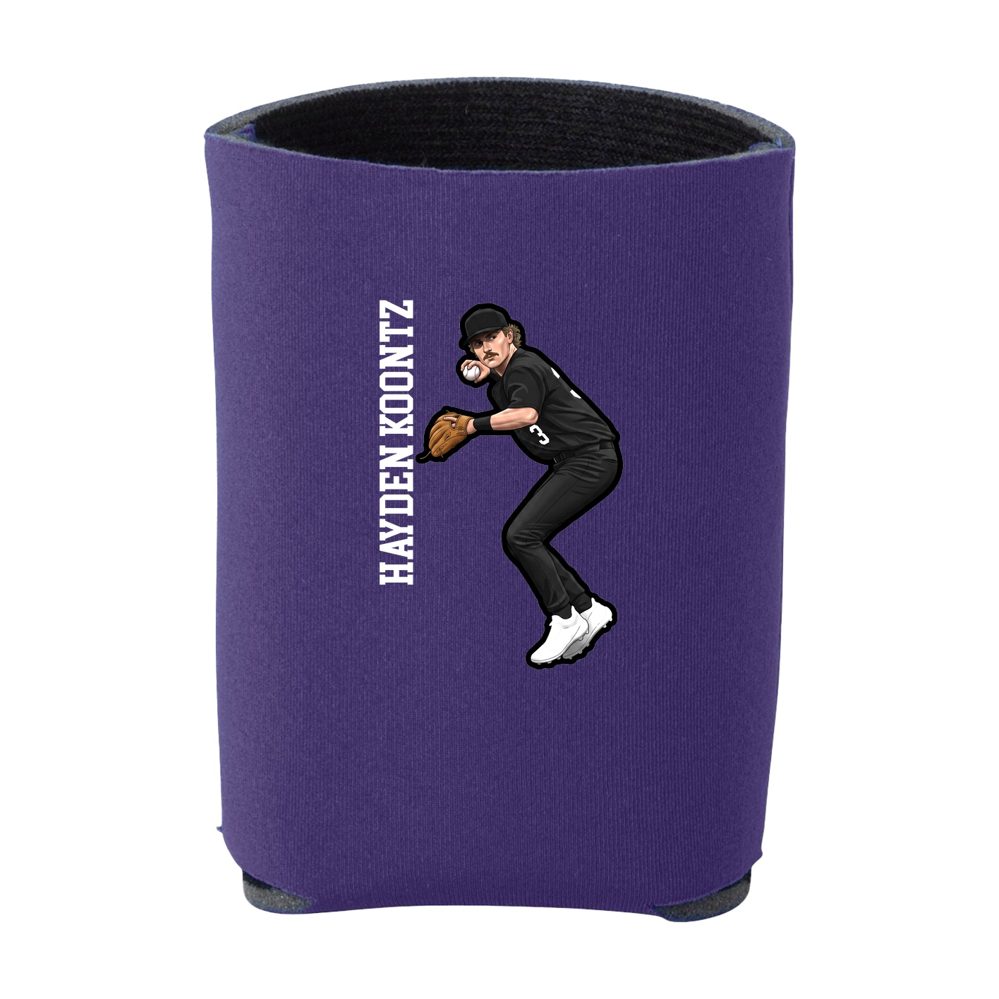 Can Holder — Name Vertical in Purple