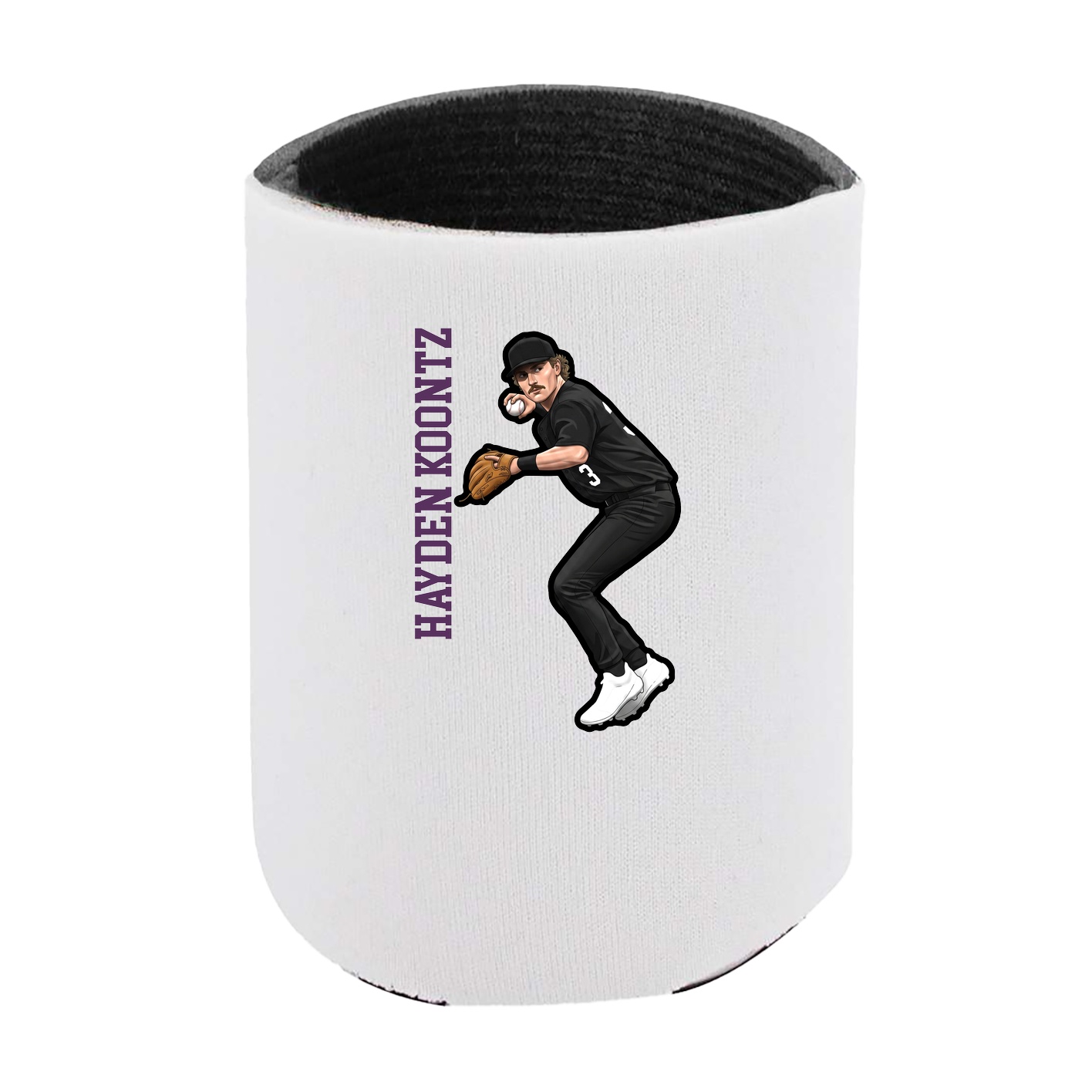 Can Holder — Name Vertical in White