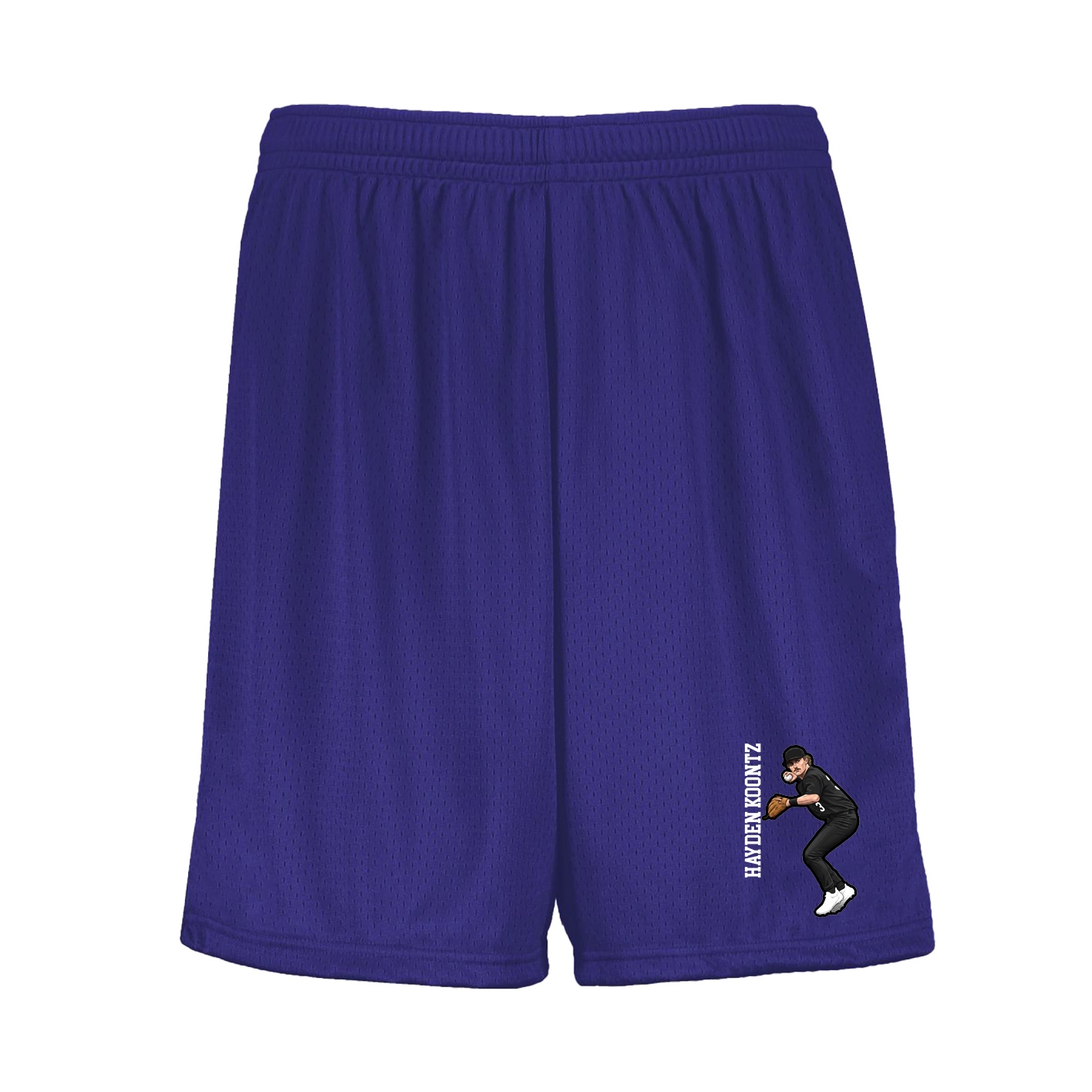 Shorts — Name Vertical in Purple
