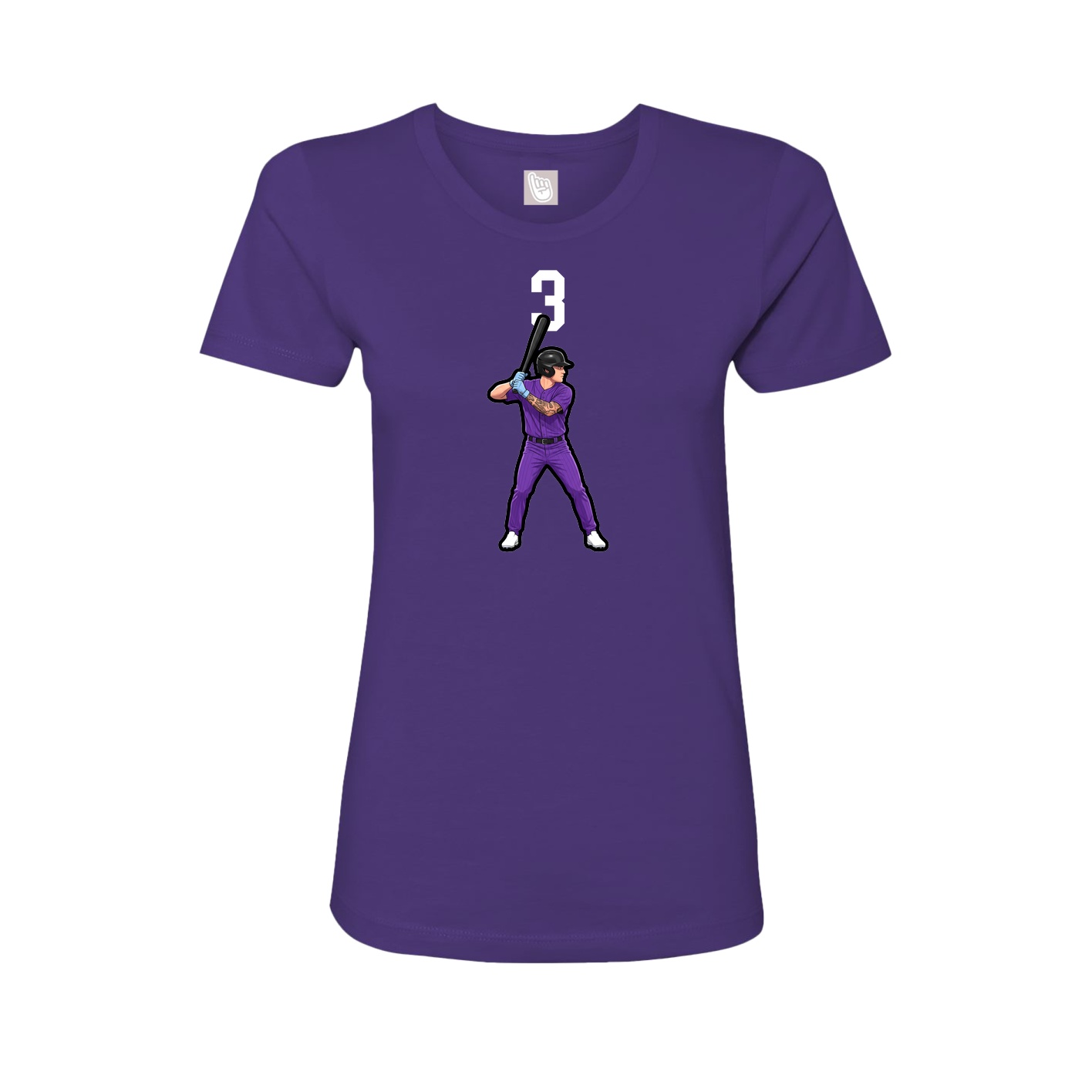 Womens Tee — Number Top in Purple