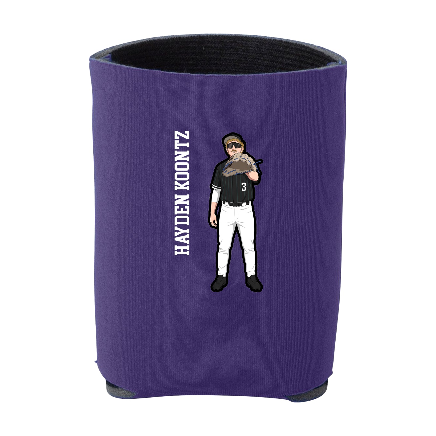 Can Holder — Name Vertical in Purple