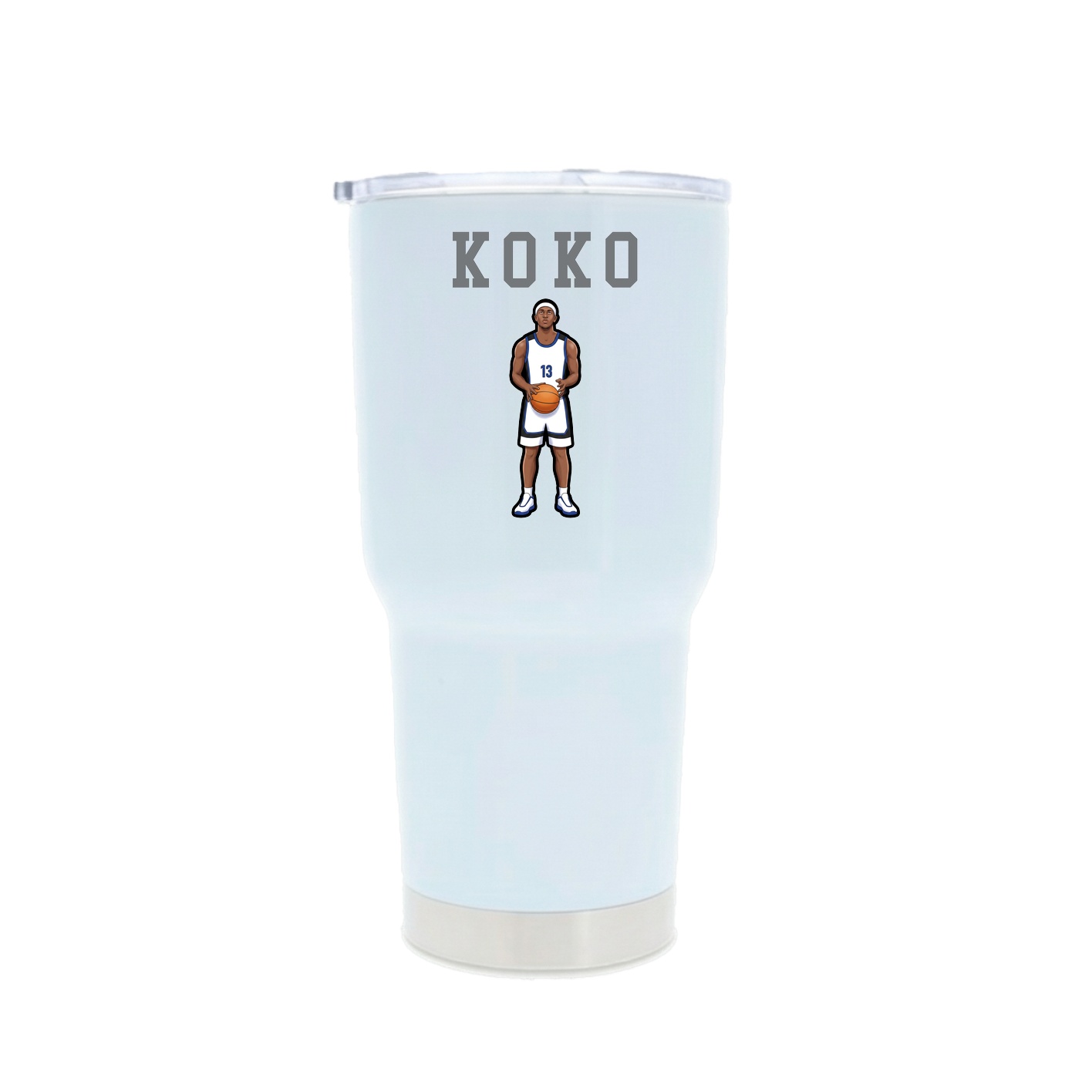 30oz Stainless Steel Tumbler — Shirsey in White