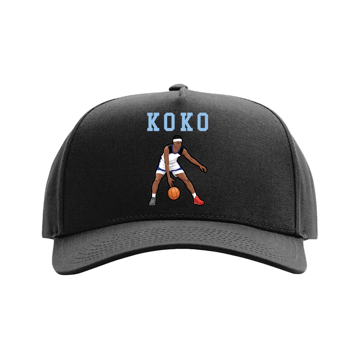 Full Fabric Five-Panel Champ Cap — Shirsey in Black