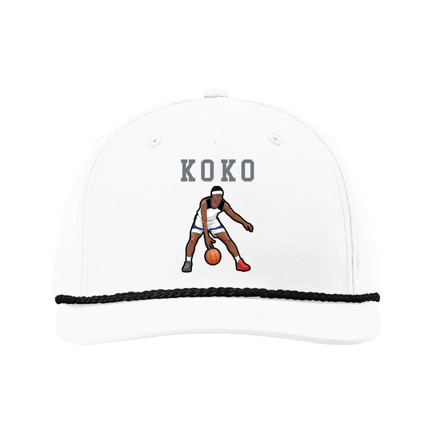 Five-Panel Classic Rope Cap — Shirsey in White