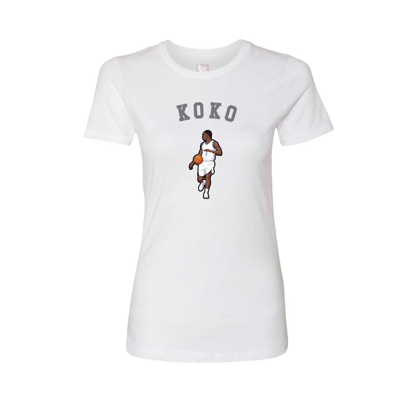 Fitted Women's Tee — Shirsey Arch in White
