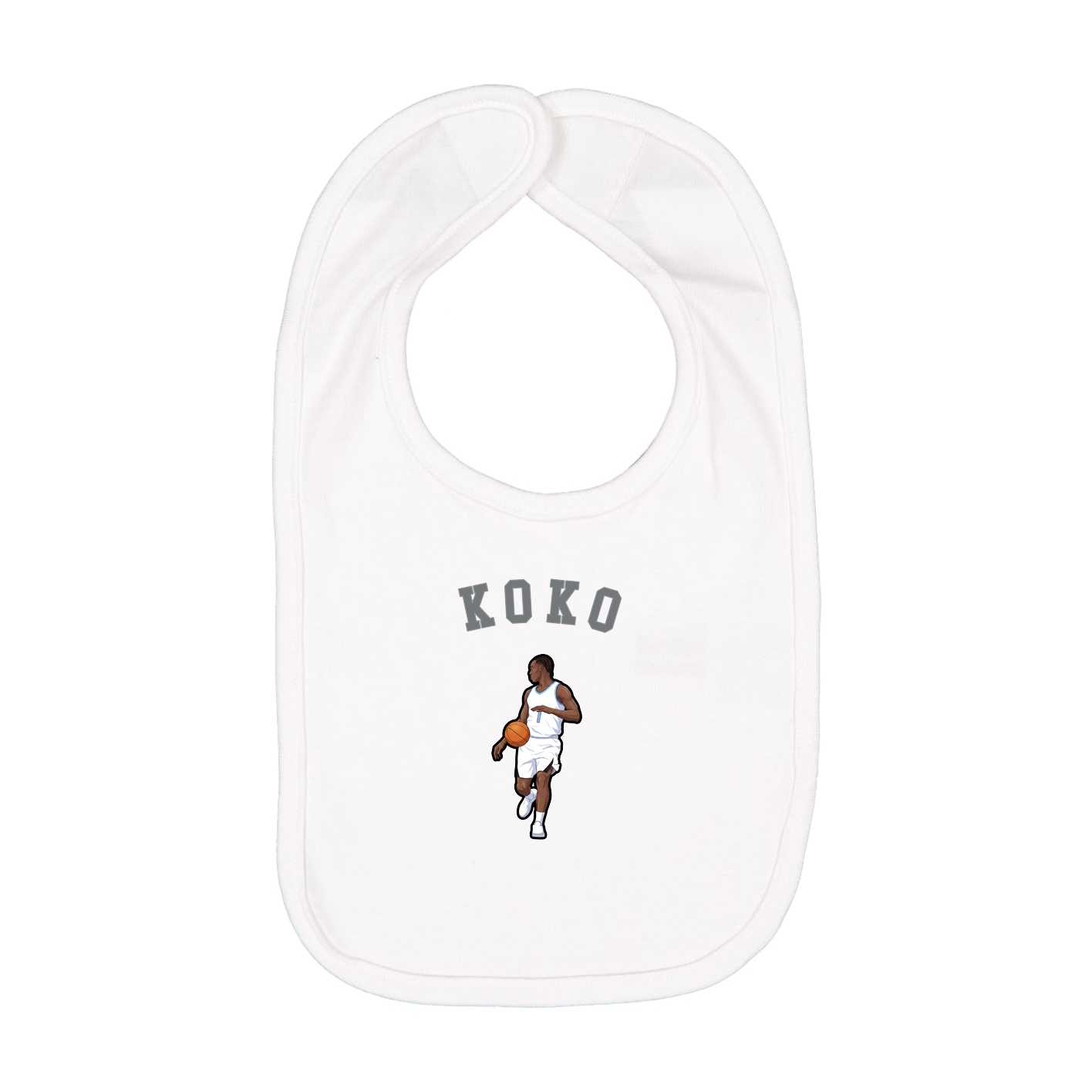 Infant Bib — Shirsey Arch in White
