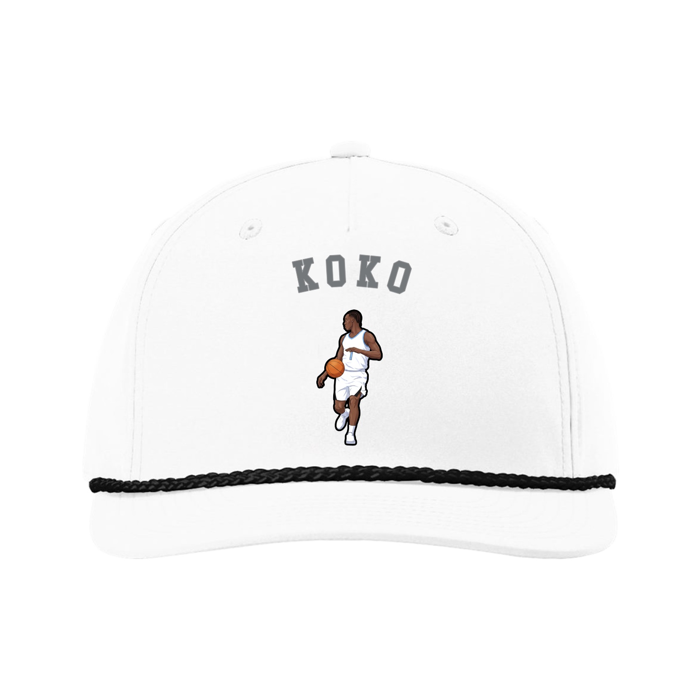 Five-Panel Classic Rope Cap — Shirsey Arch in White
