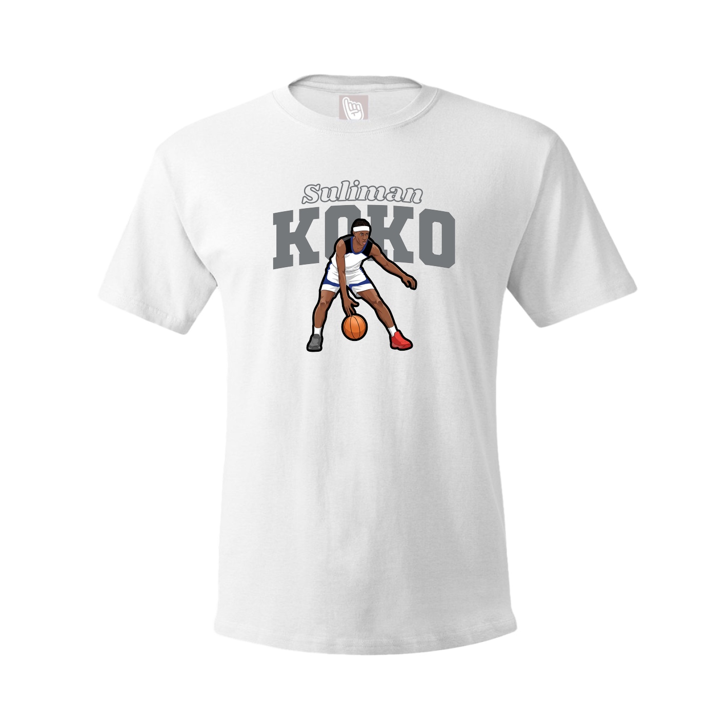 Youth Tee — Name Arch in White