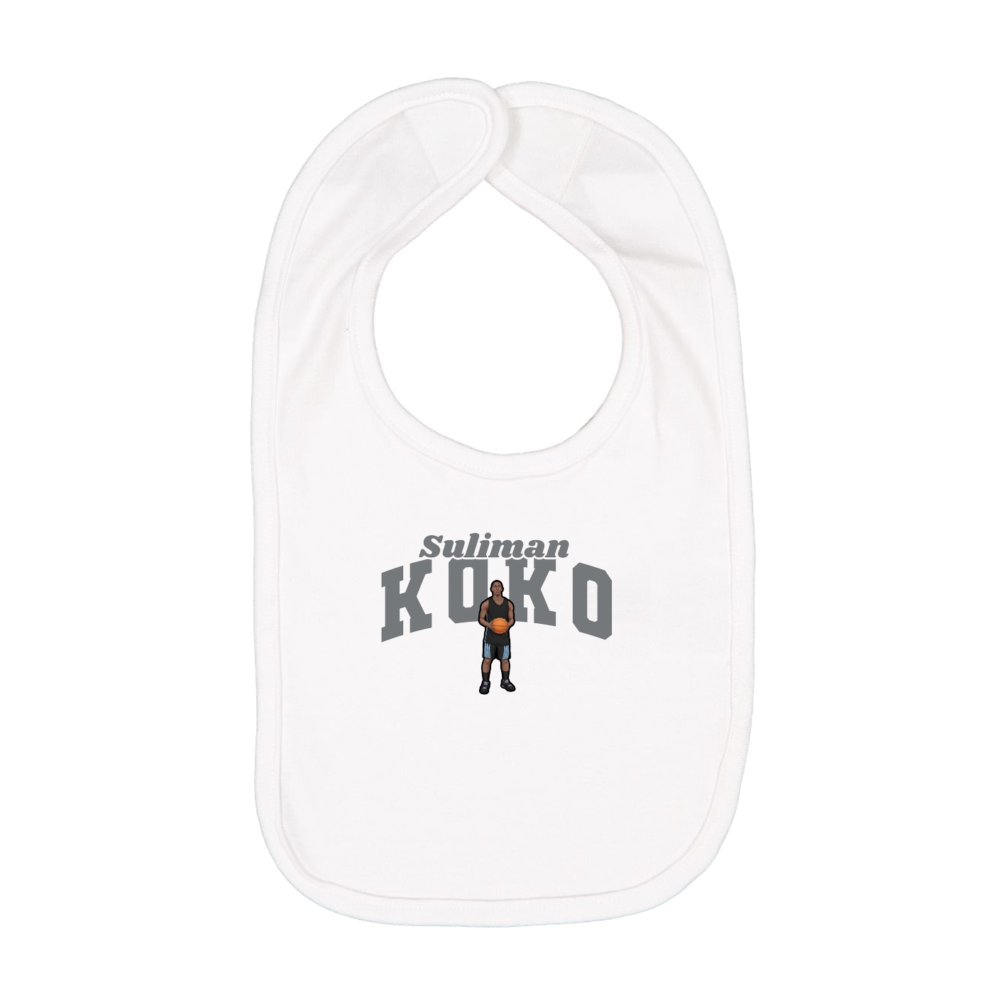 Infant Bib — Signature Arch in White