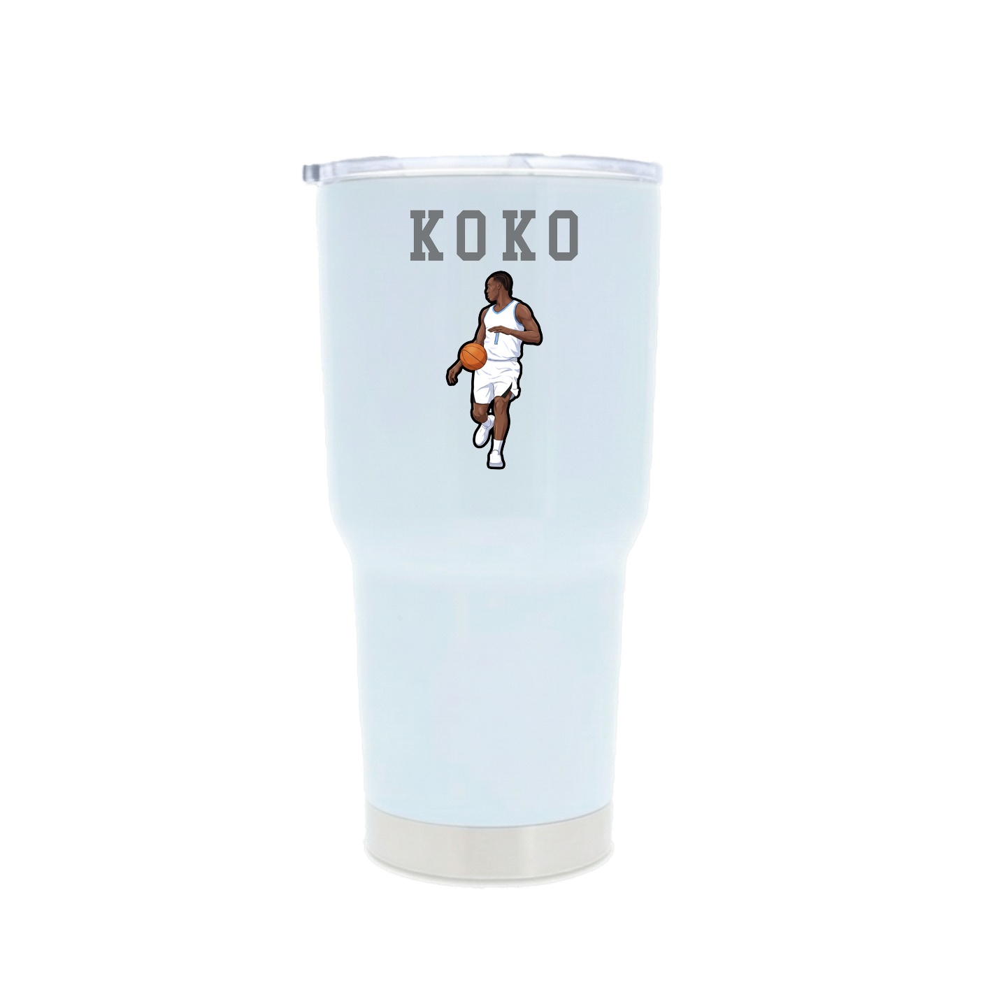 30oz Stainless Steel Tumbler — Shirsey in White