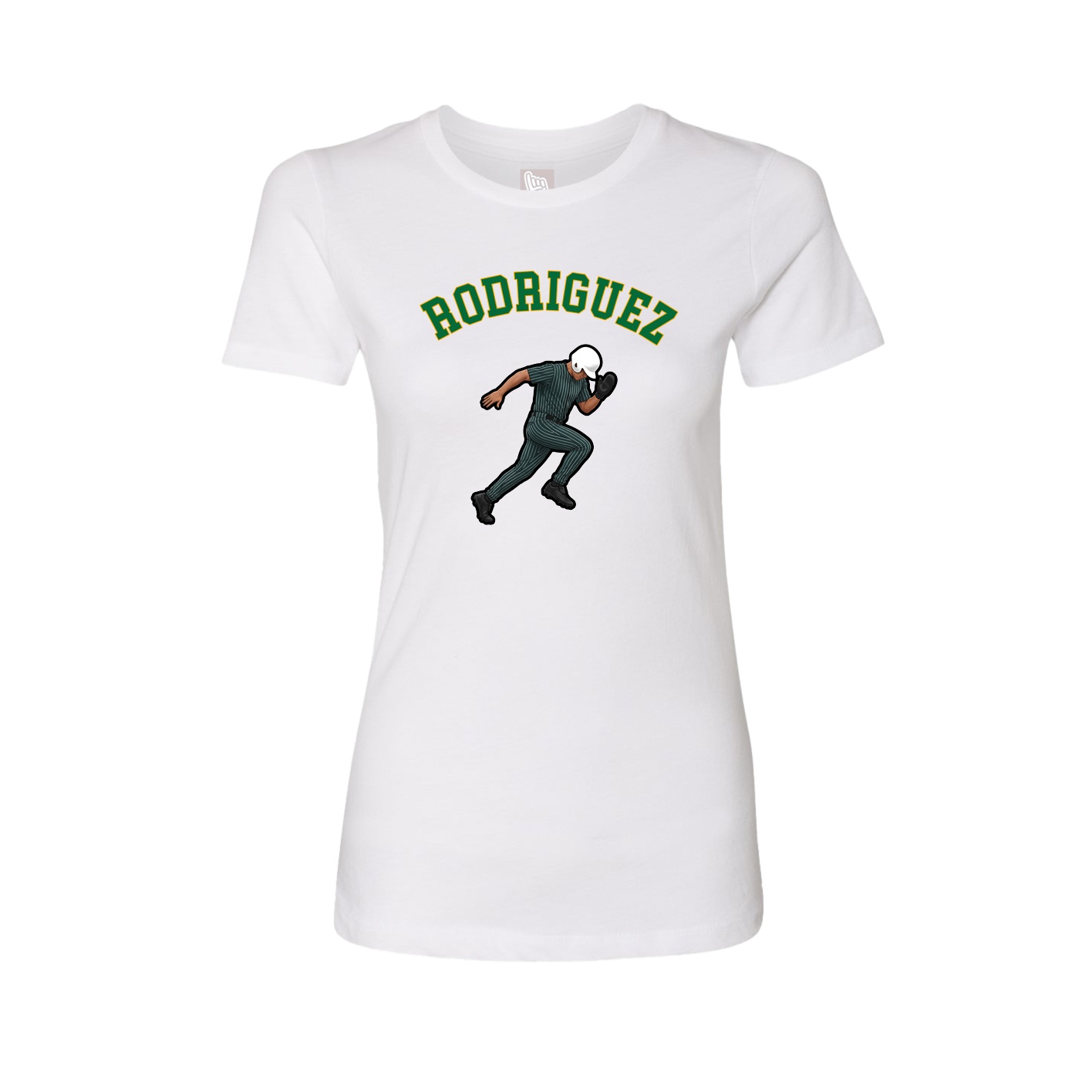 Fitted Women's Tee — Shirsey Arch in White