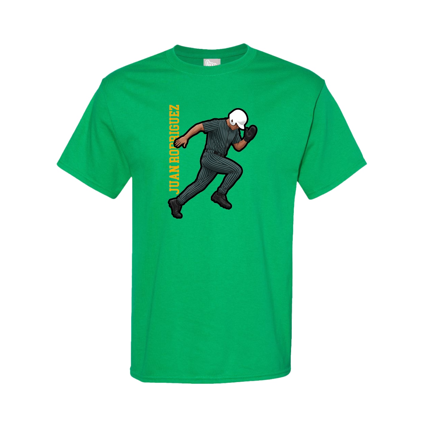 Youth Tee — Name Vertical in Green