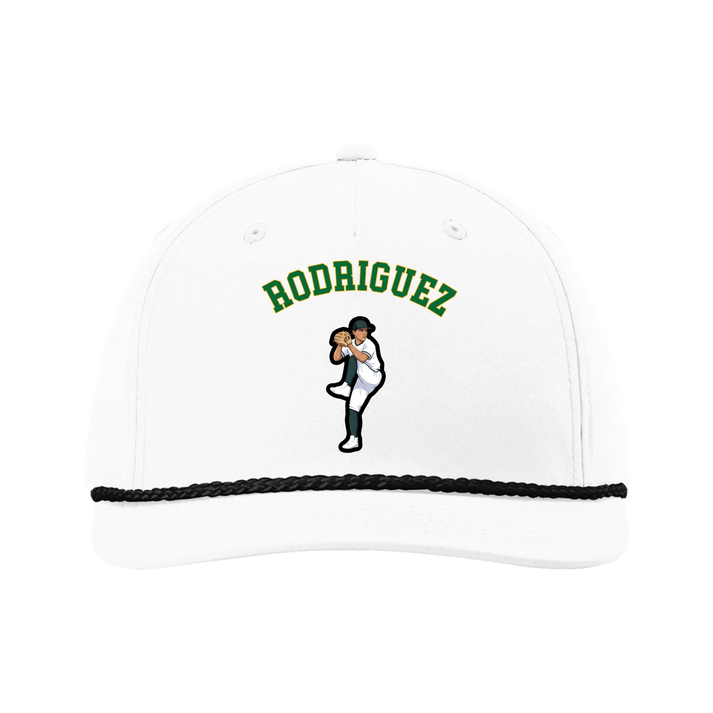 Five-Panel Classic Rope Cap — Shirsey Arch in White