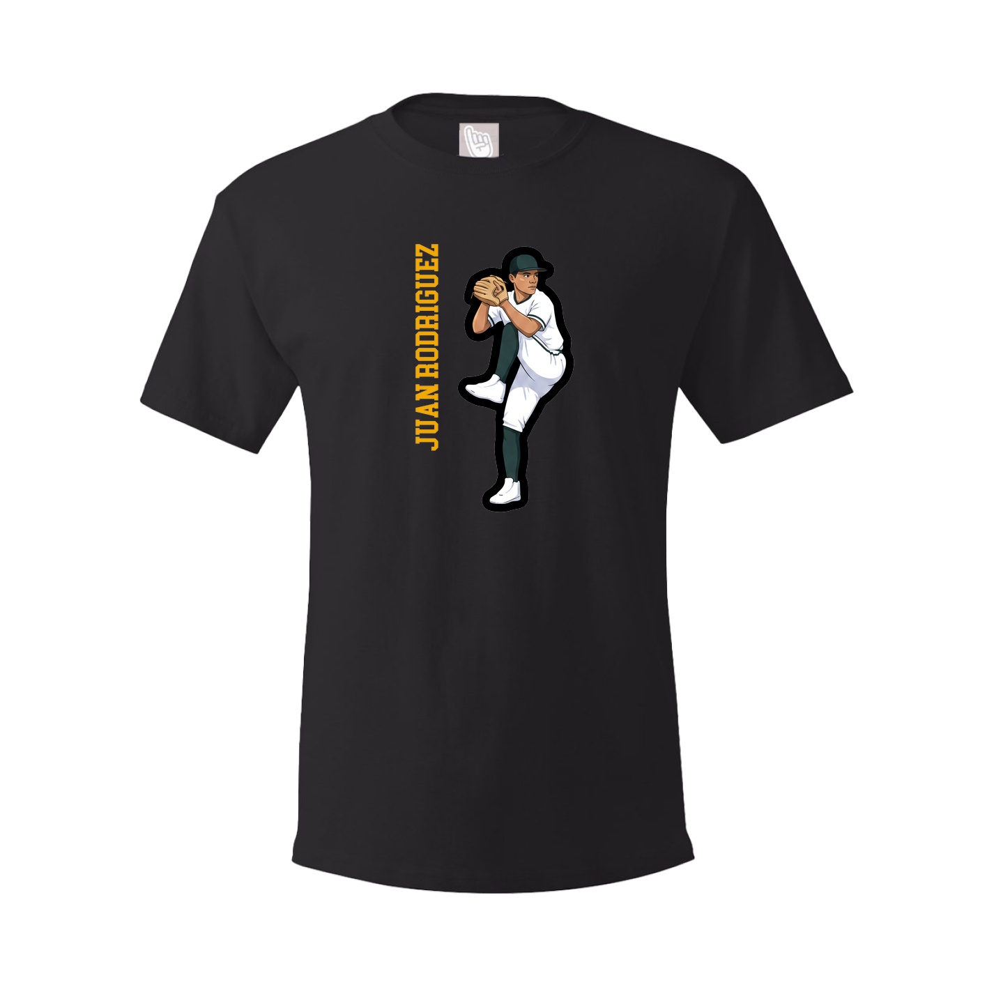 Youth Tee — Name Vertical in Black