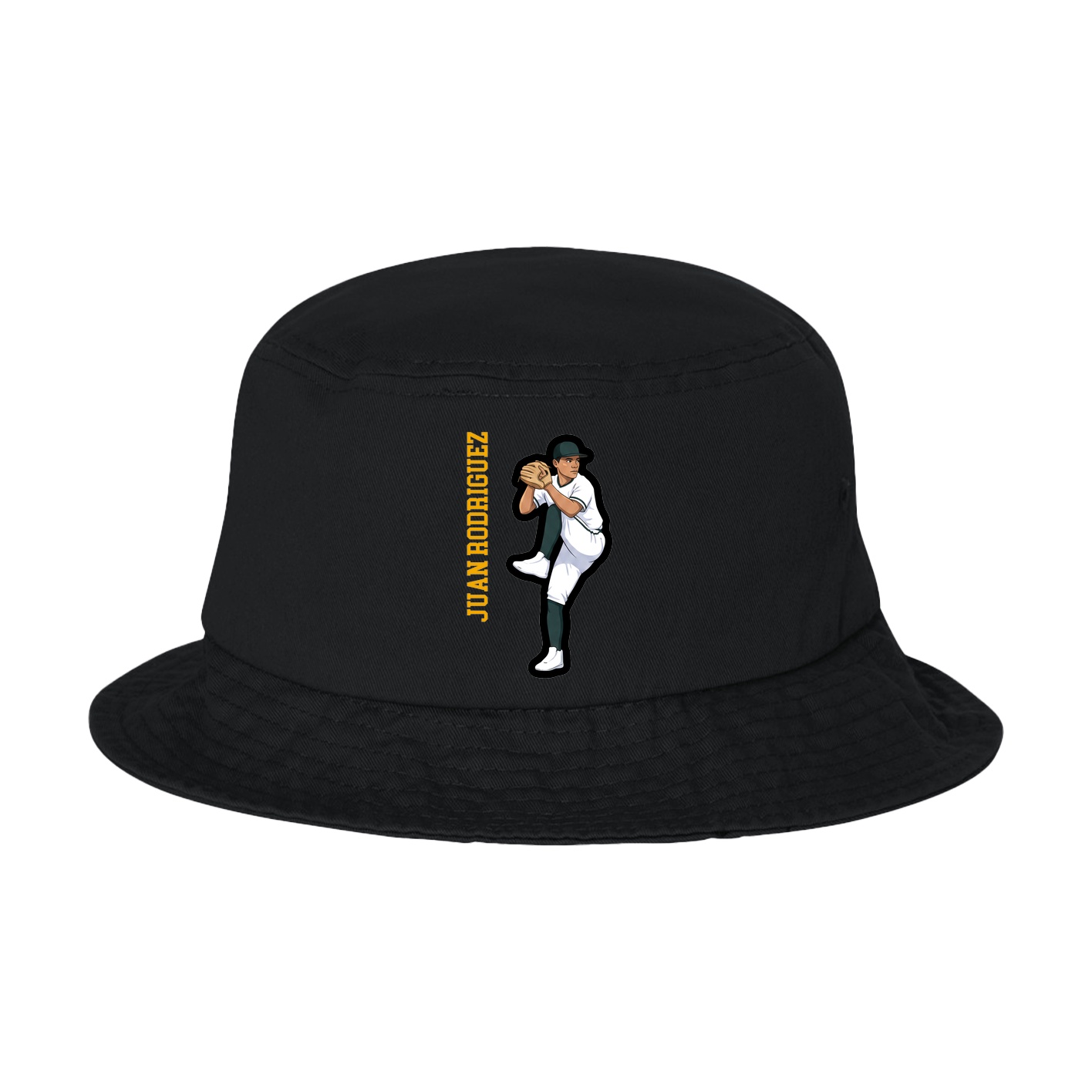 Bucket Cap — Name Vertical in Black