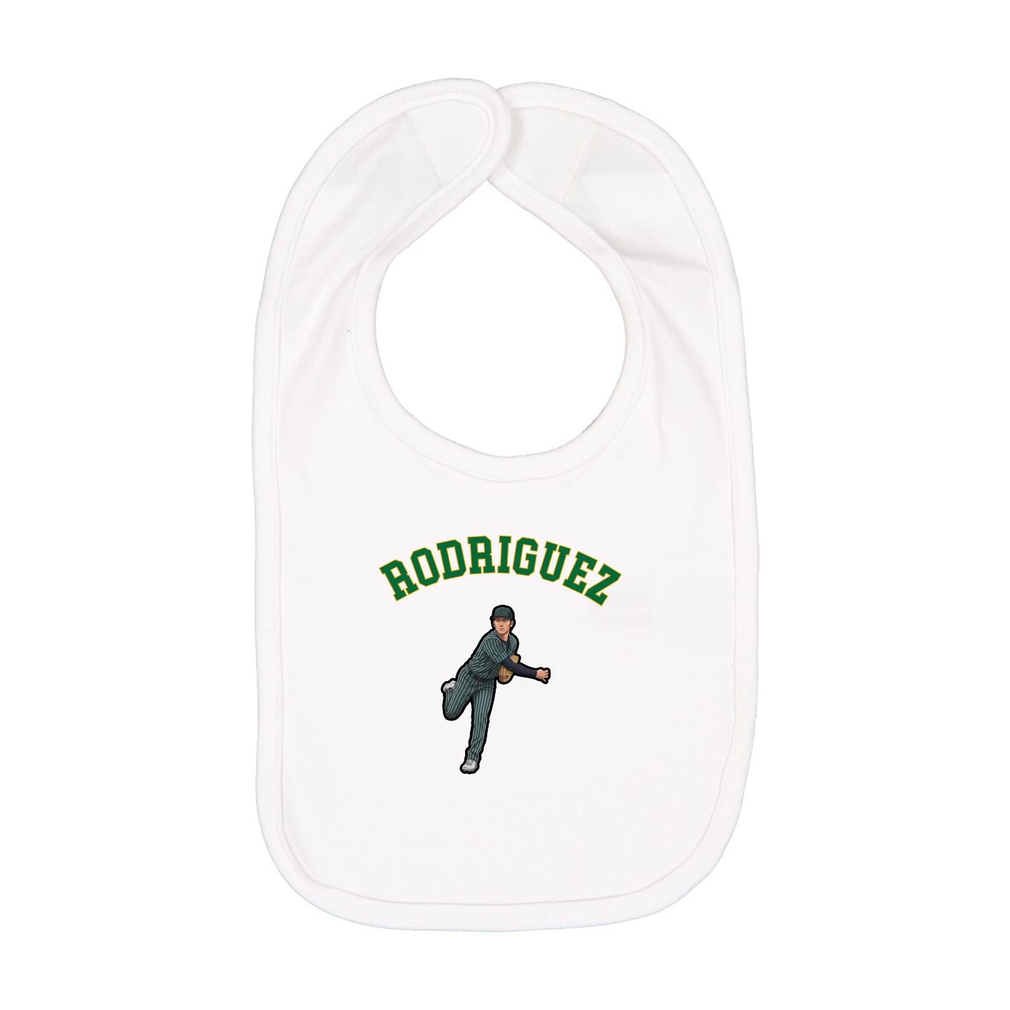 Infant Bib — Shirsey Arch in White
