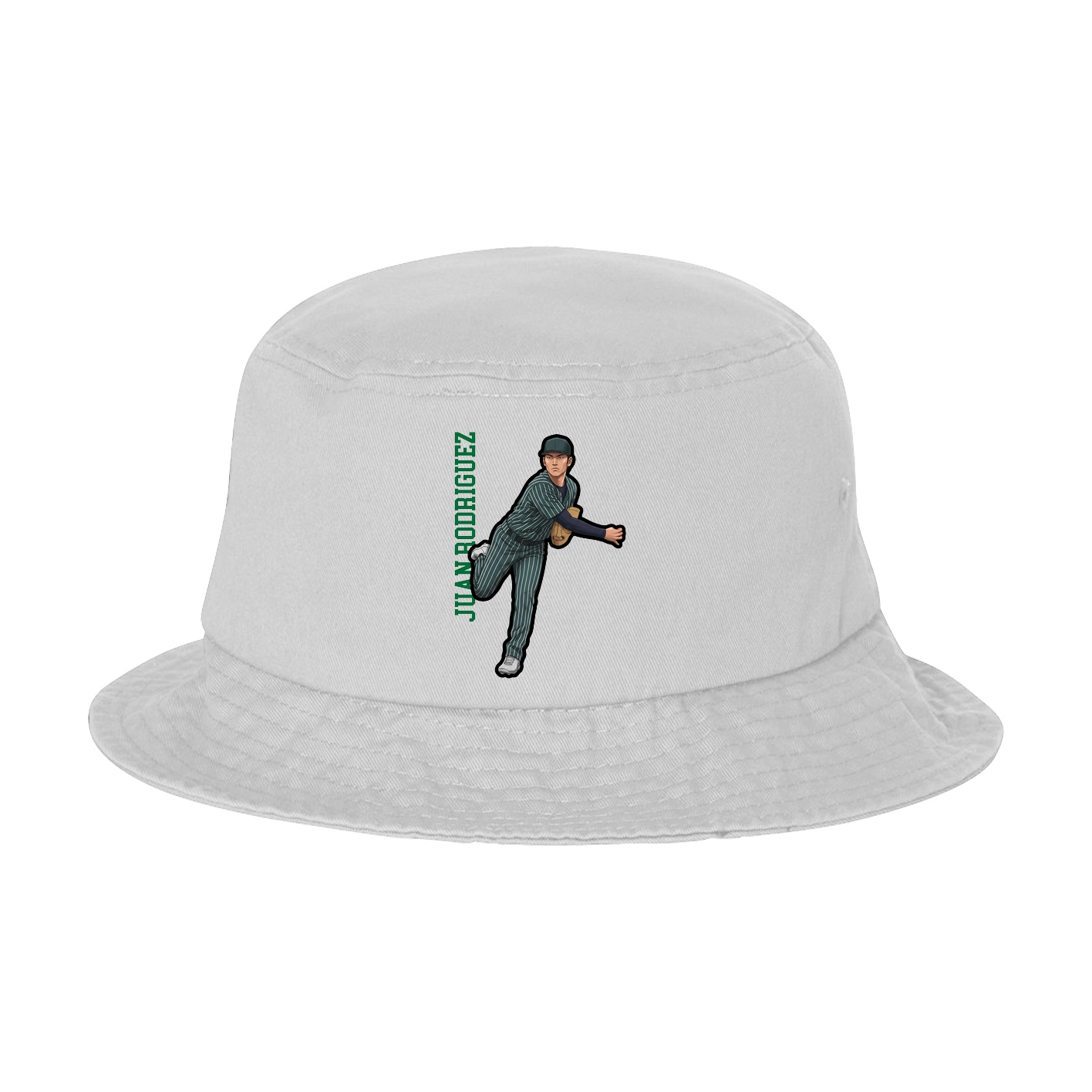 Bucket Cap — Name Vertical in White