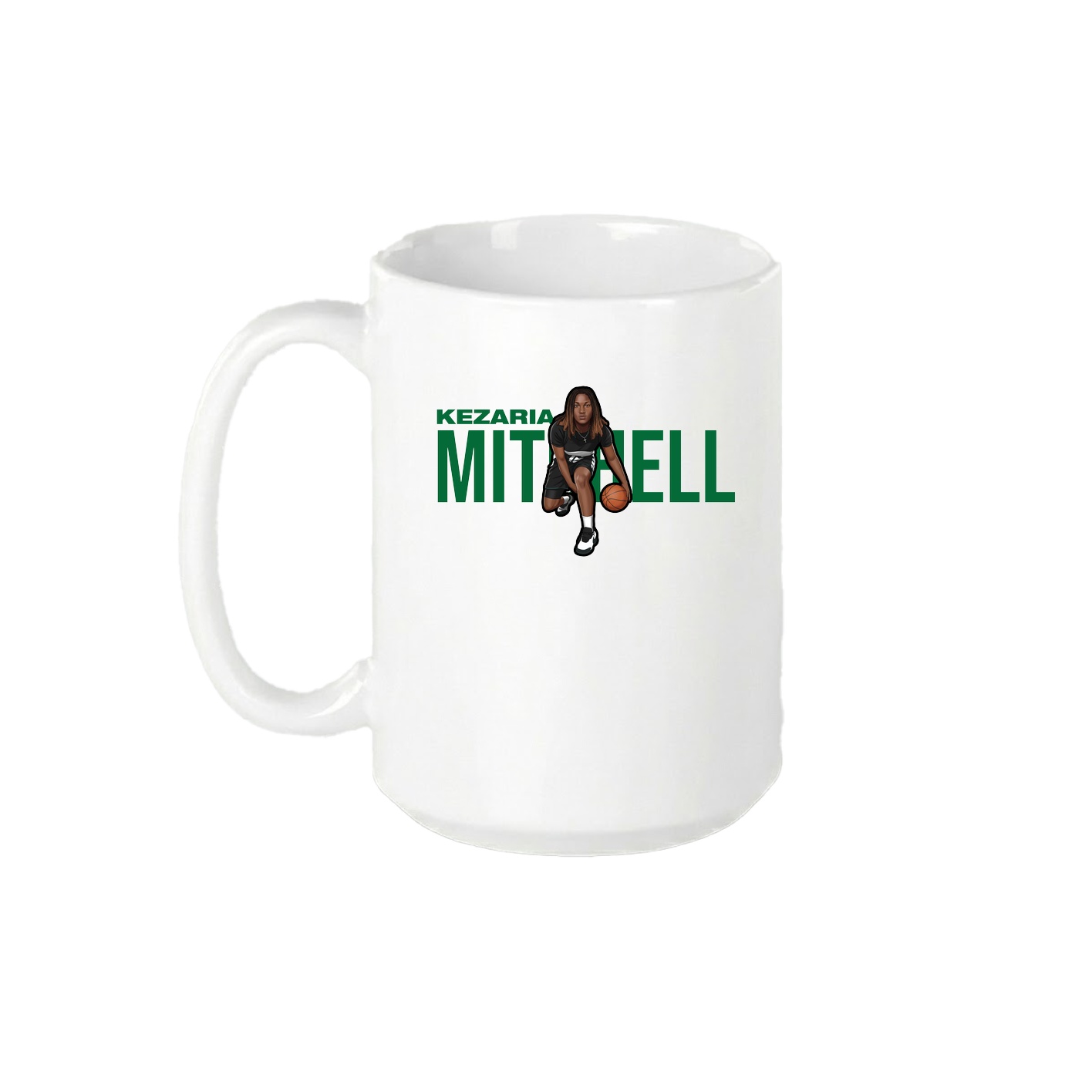 15oz Coffee Mug — Player Name in White