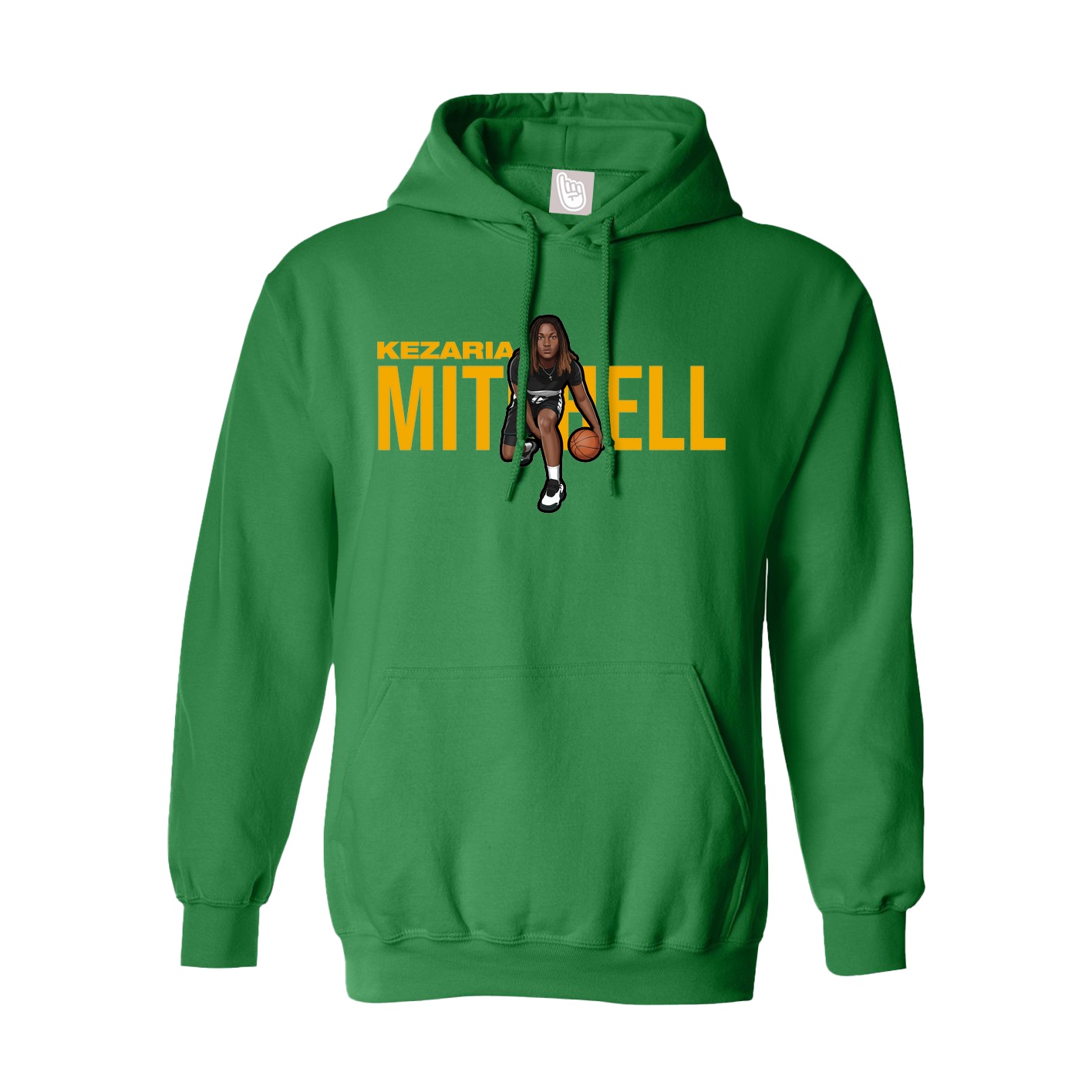Youth Hoodie — Player Name in Green