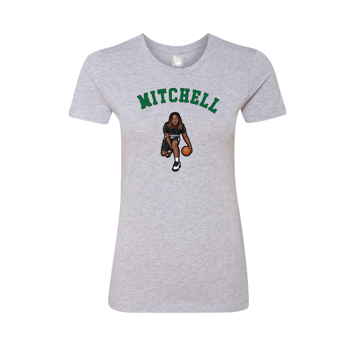 Fitted Women's Tee — Shirsey Arch in Grey