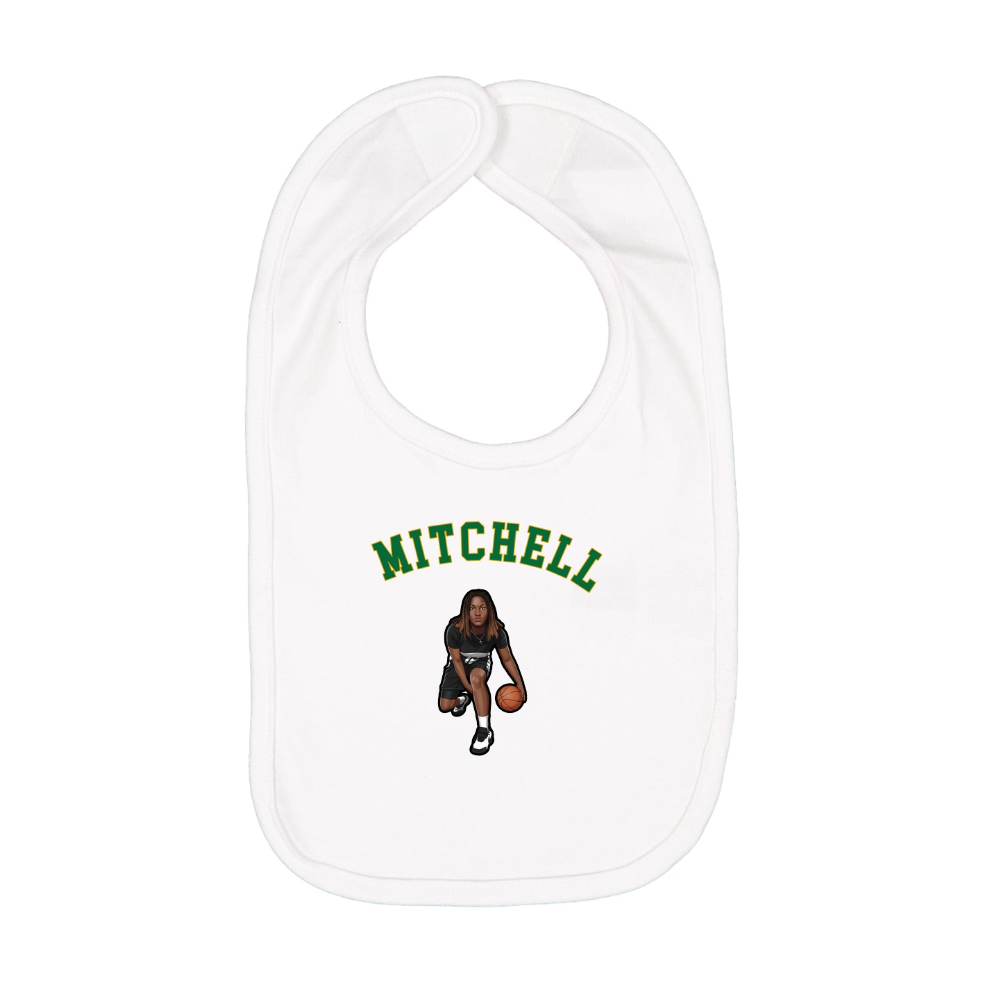 Infant Bib — Shirsey Arch in White