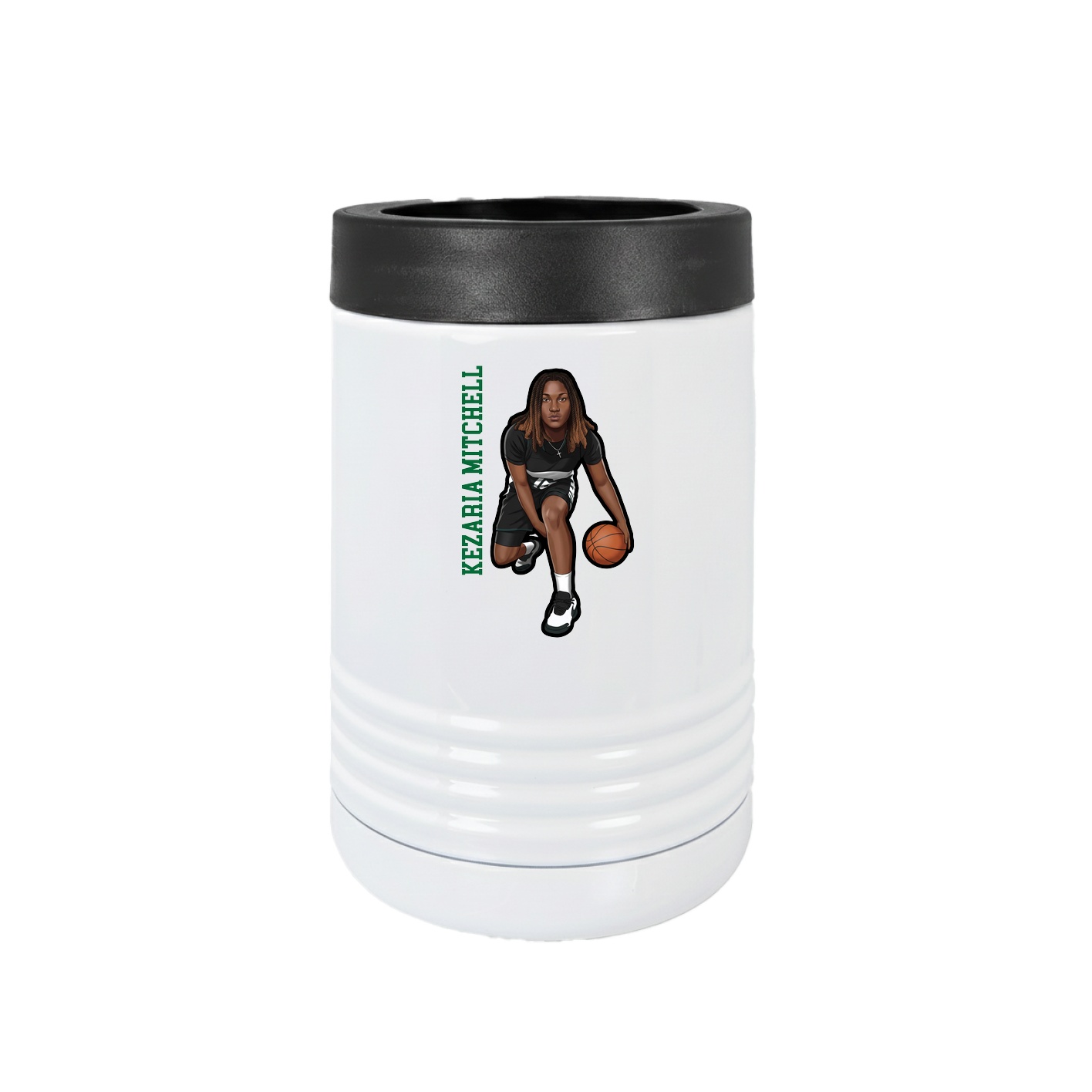 Beverage Holder — Name Vertical in White
