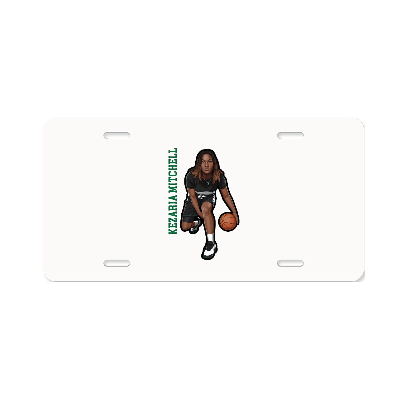 License Plate — Name Vertical in Classic