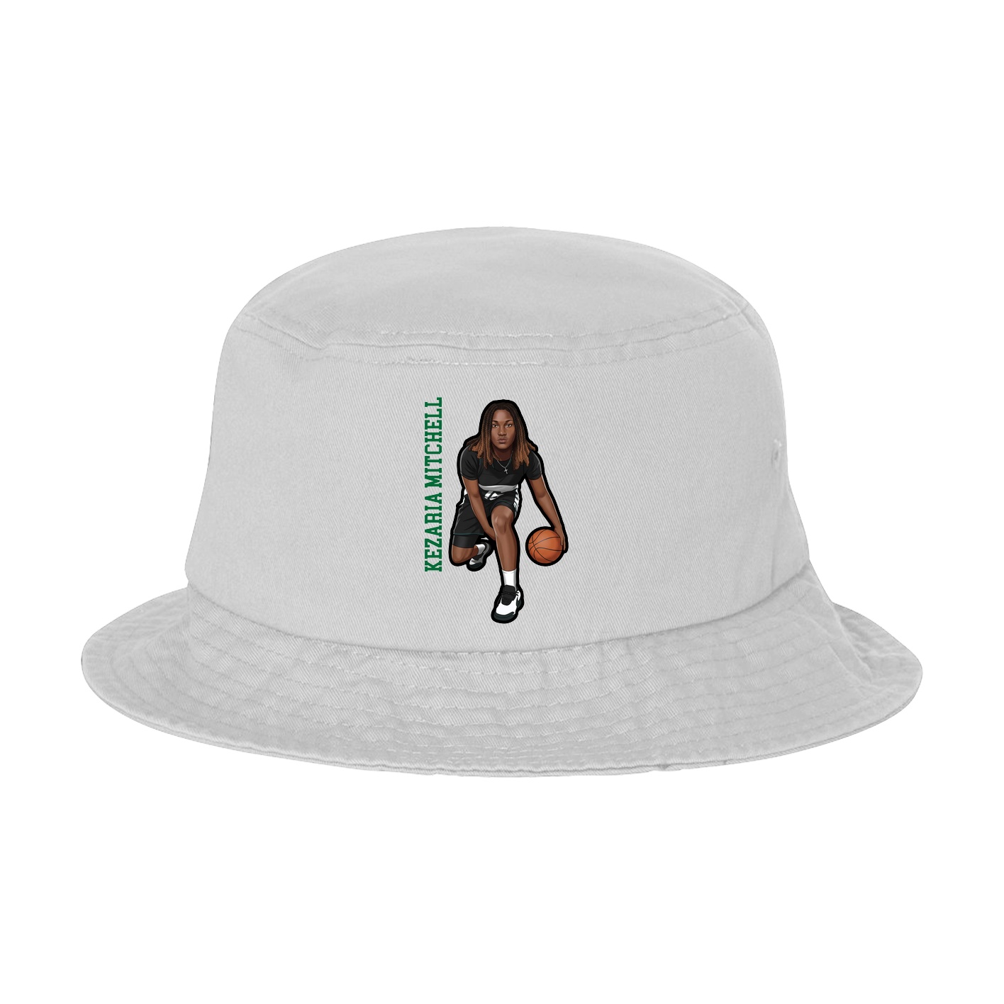 Bucket Cap — Name Vertical in White