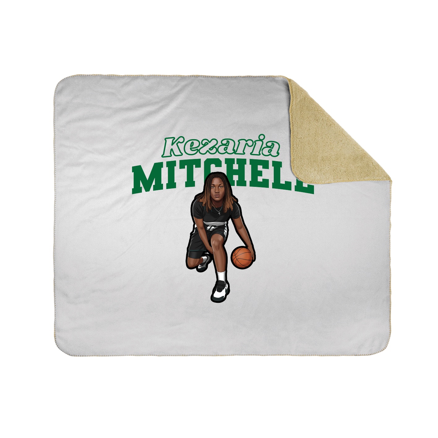 Throw Blanket — Name Arch in White