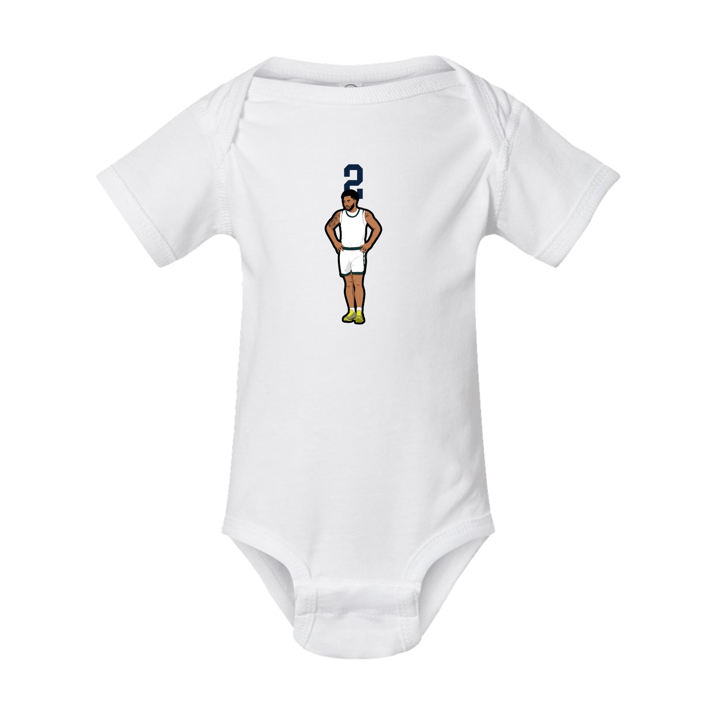 Baby Onesie — Number Top in White