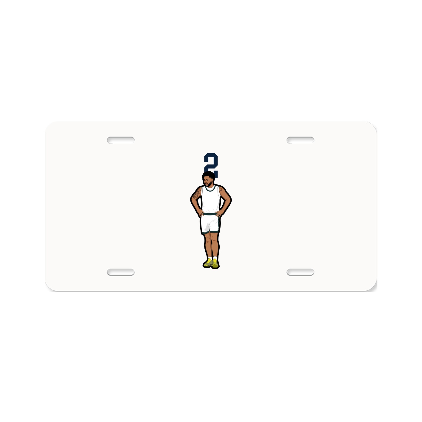 License Plate — Number Top in Classic