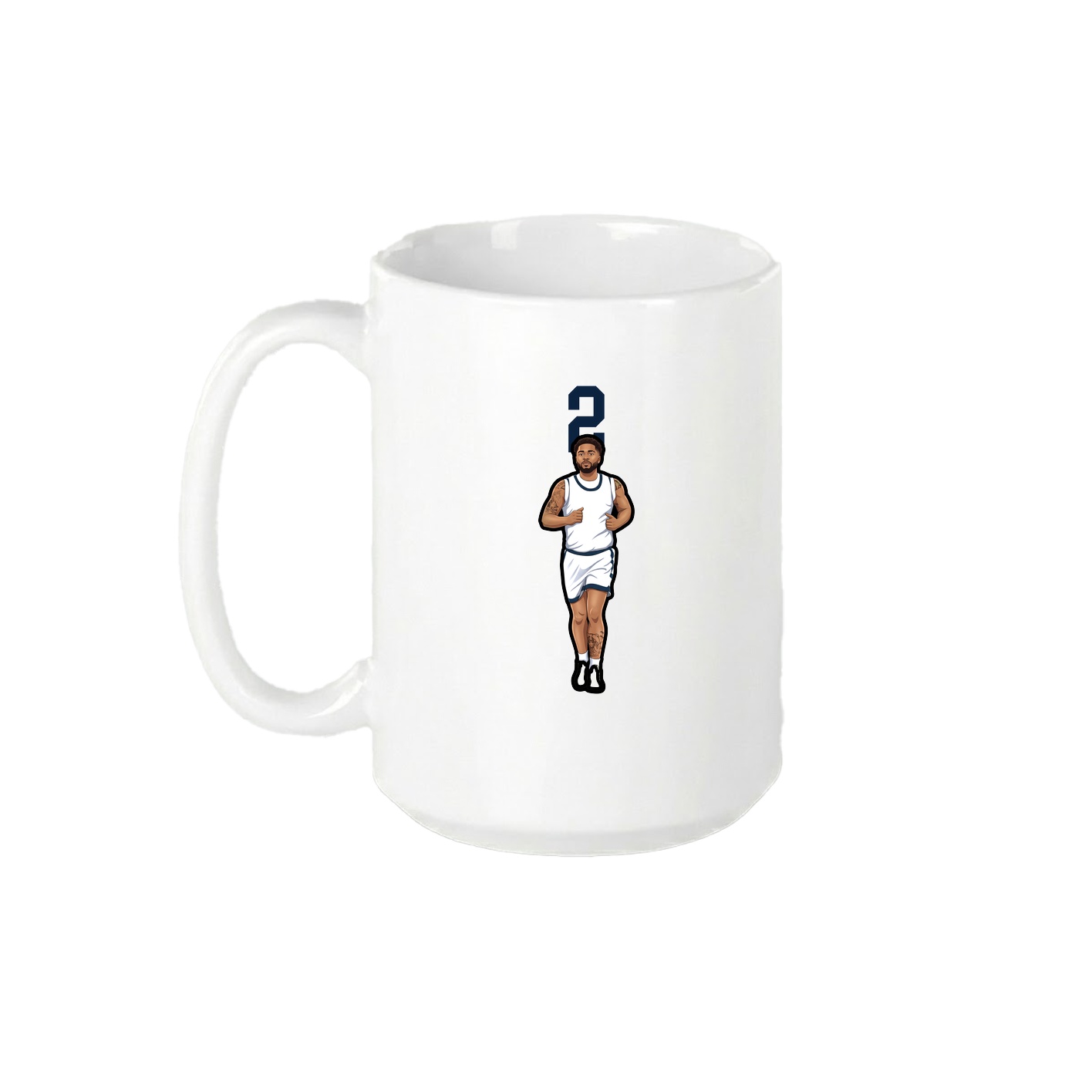 15oz Coffee Mug — Number Top in White