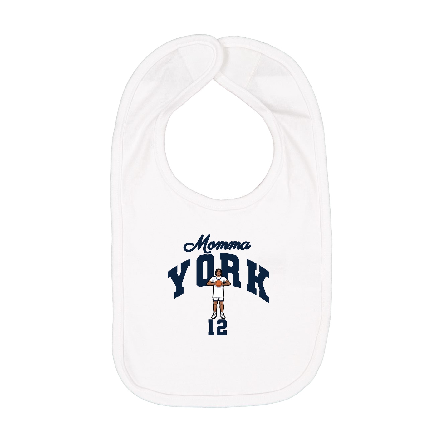 Infant Bib — Mothers Day Arch in White