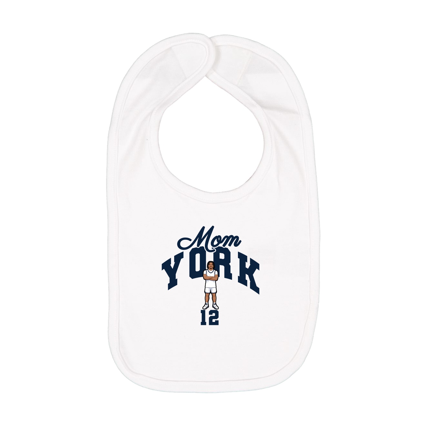 Infant Bib — Mothers Day Arch in White