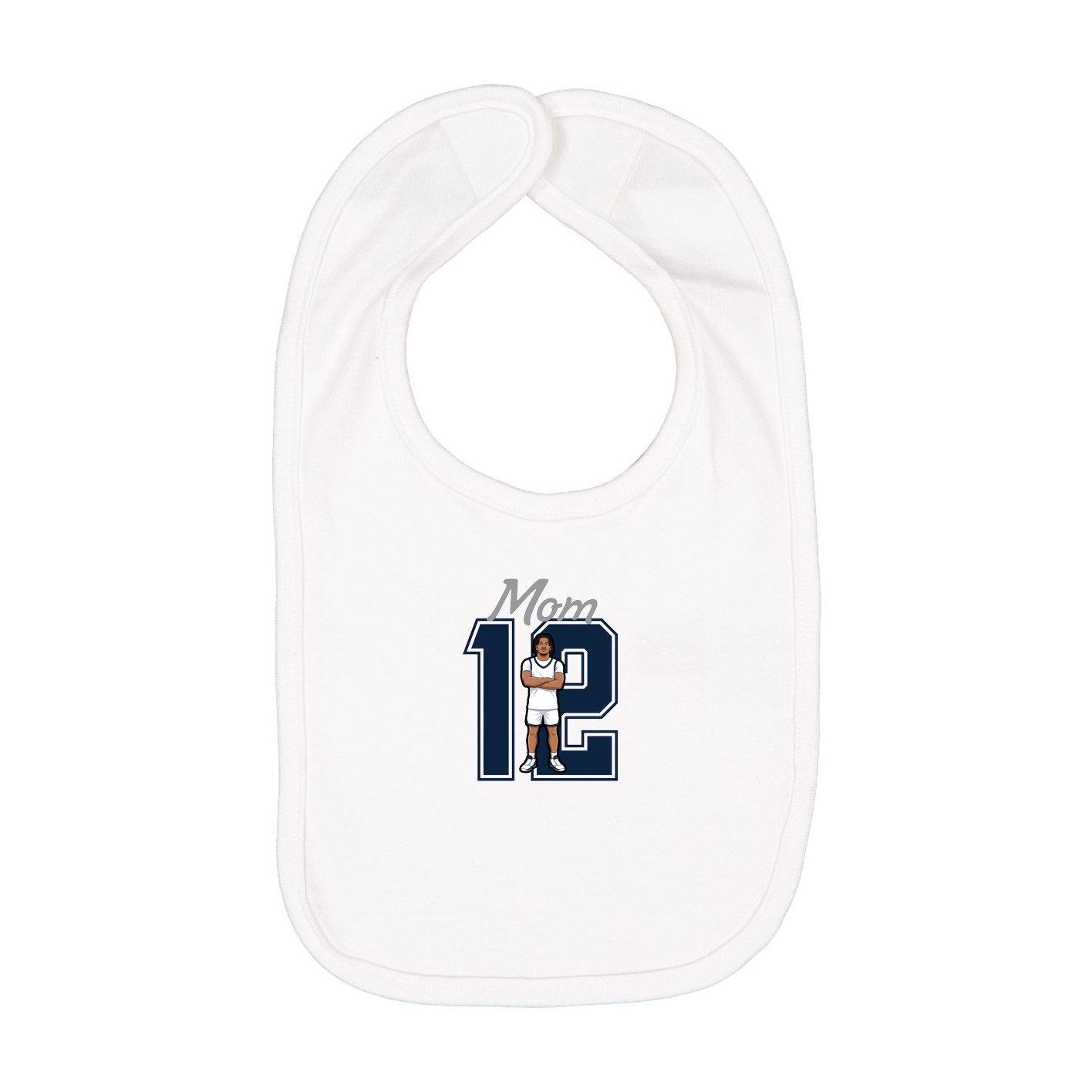 Infant Bib — Mothers Day Shirsey in White