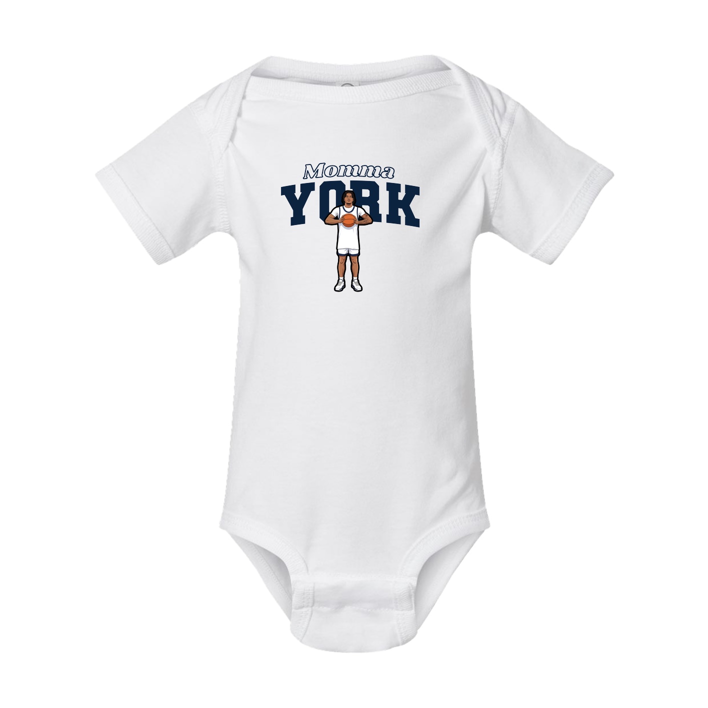 Baby Onesie — Mothers Day Block in White