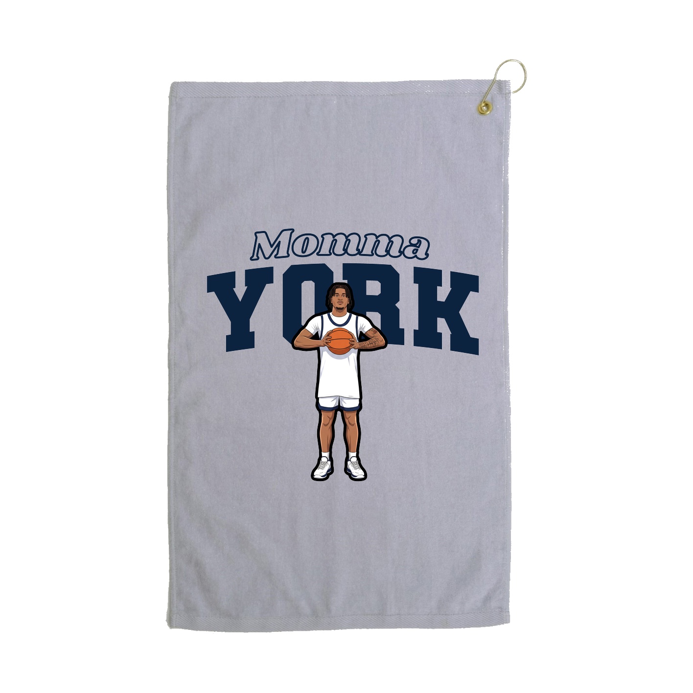 Golf Towel — Mothers Day Block in Grey