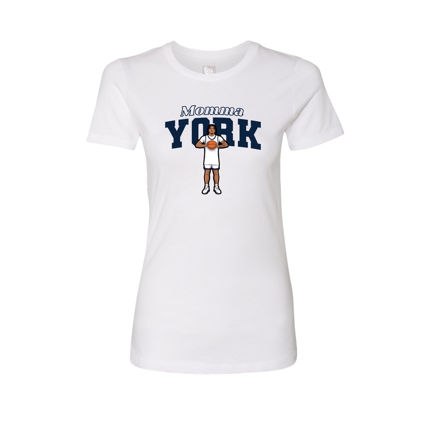 Womens Tee — Mothers Day Block in White
